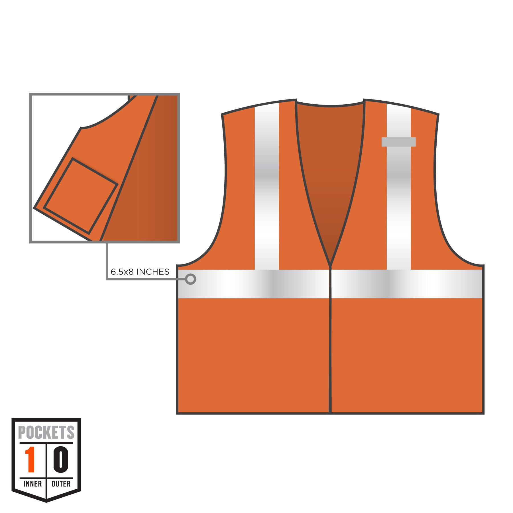Unisex Premium E Vest, Orange