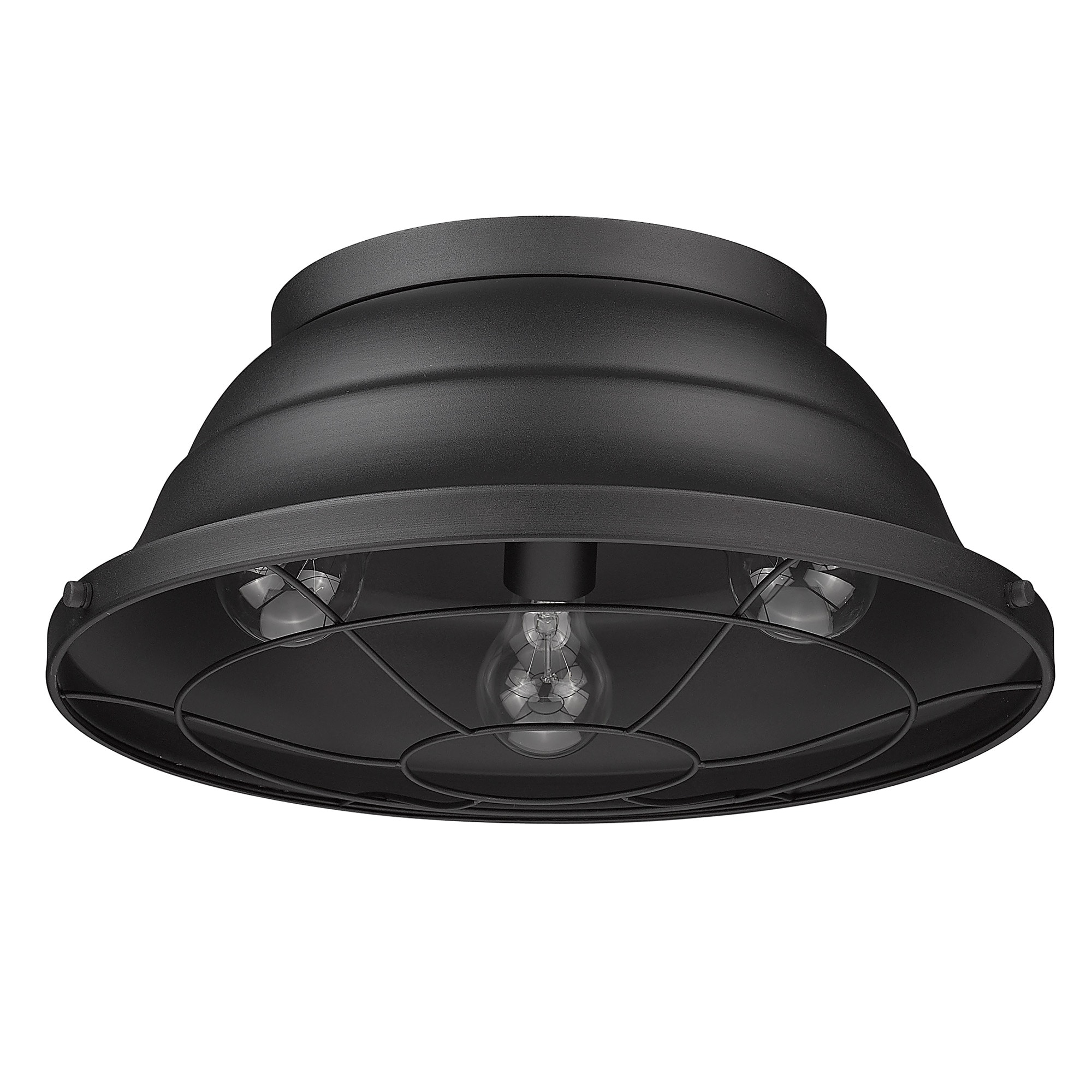 Natural Black Aluminum Indoor/Outdoor Flush Mount Light