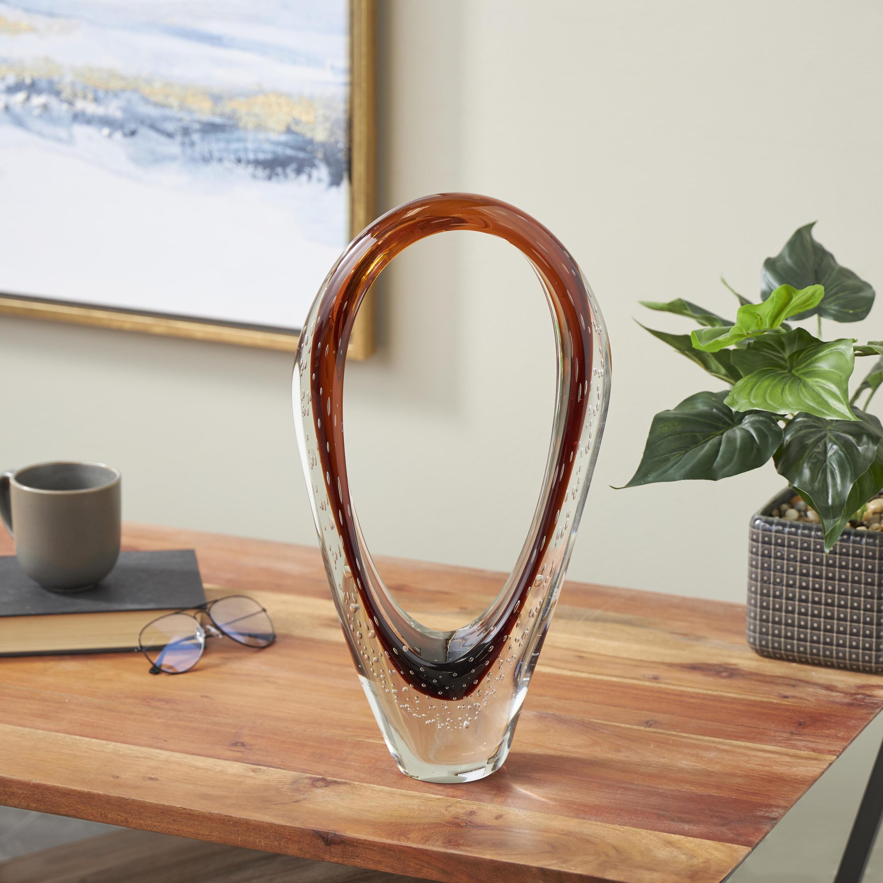 Grayson Lane 823315 Copper Glass Modern Sculpture
