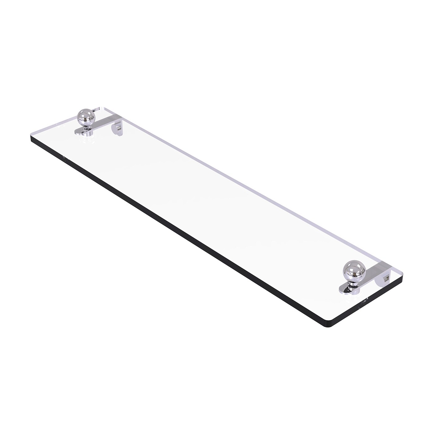 Allied Brass Prestige Regal Polished Chrome 1-Tier Brass Wall Mount Bathroom Shelf