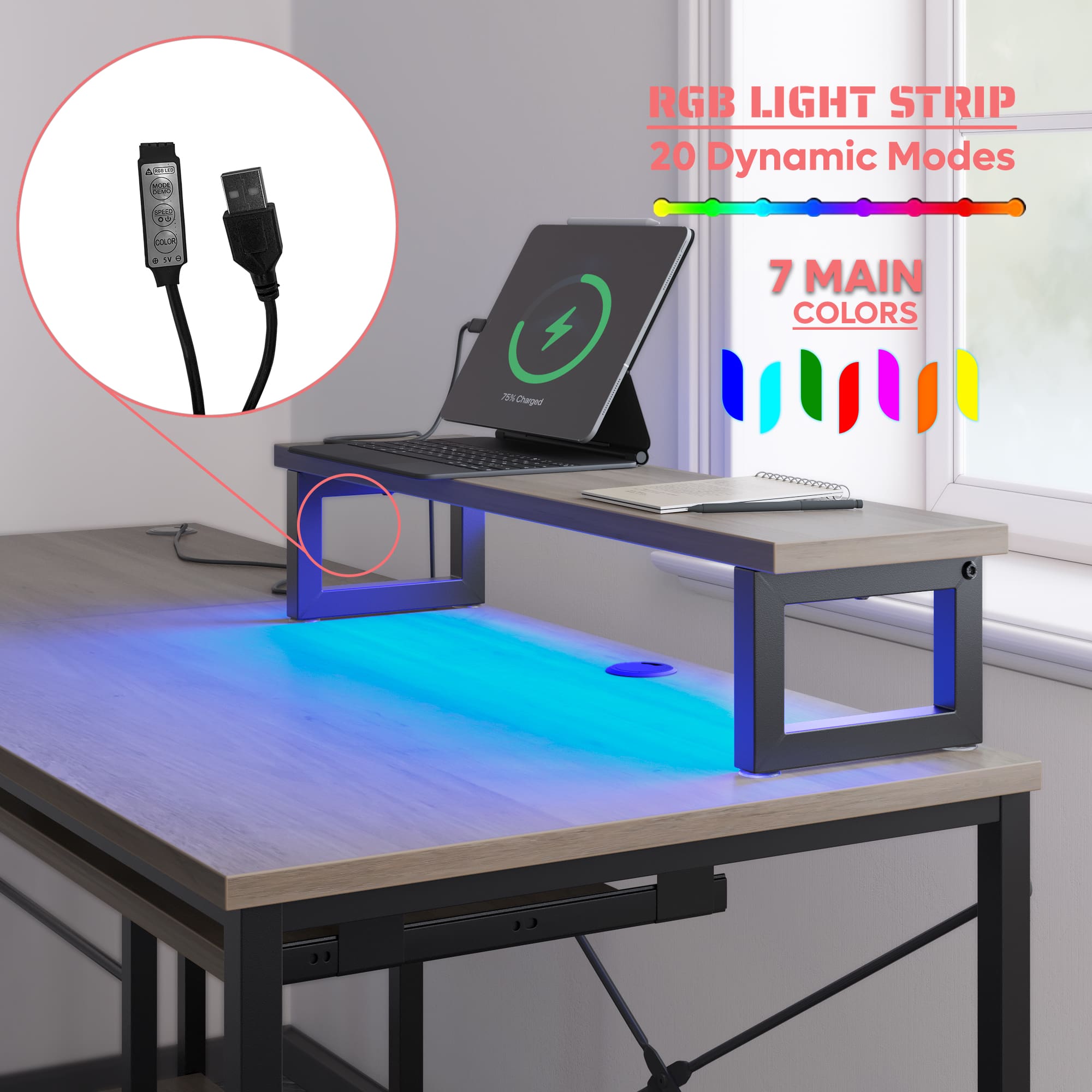 Bestier LOW-D505R-GRYW desks - View #8