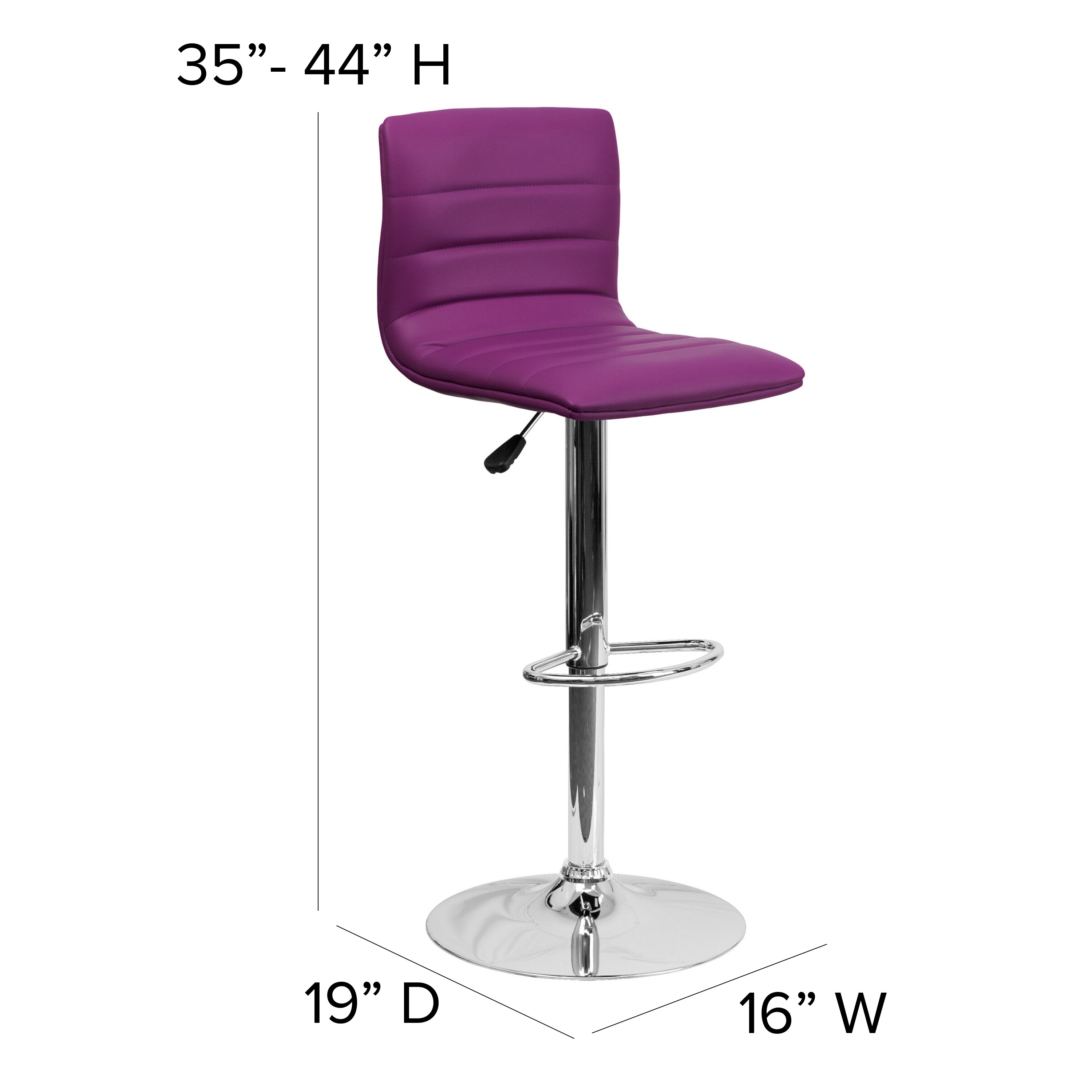 Flash Furniture Purple Adjustable, Purple Bar Stools