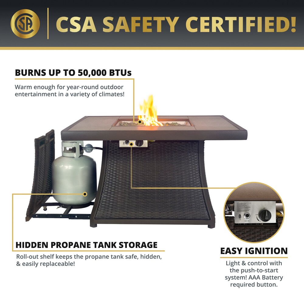 Kinger Home FP-001T Outdoor-Gas-Firepits - View #6