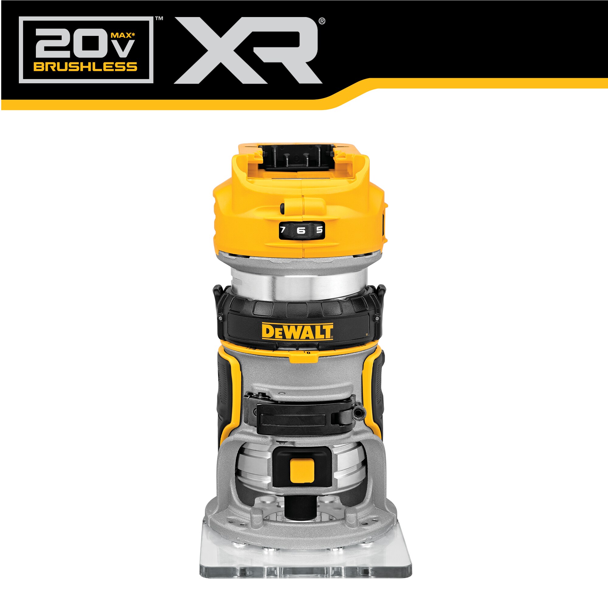 DEWALT XR 1/4-in Variable Speed Brushless Fixed Cordless Router (Bare Tool)
