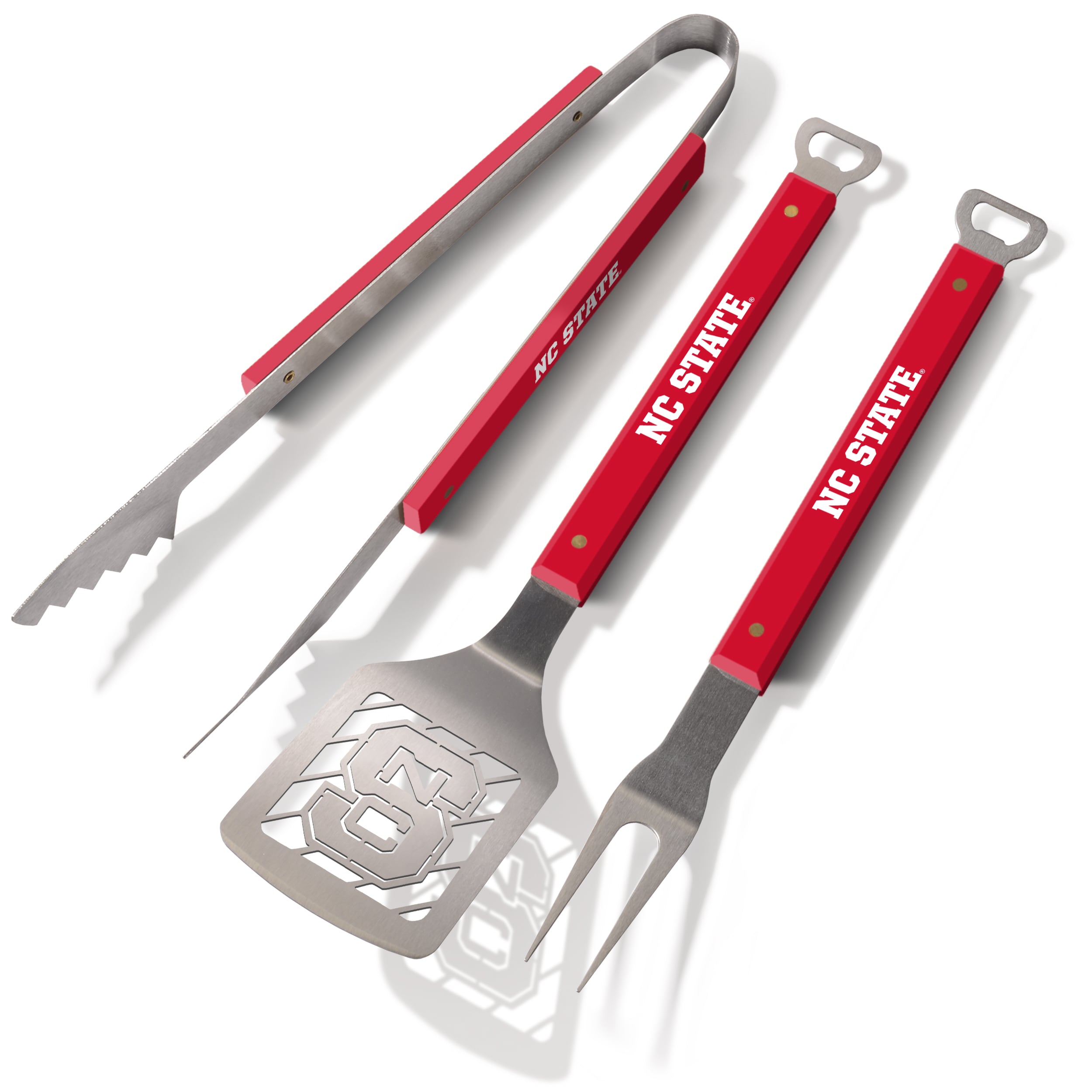 Sportula 5020865 North Carolina State Wolfpack Spirit Series 3-Piece BBQ Set 3 -Piece Stainless steel Tool set