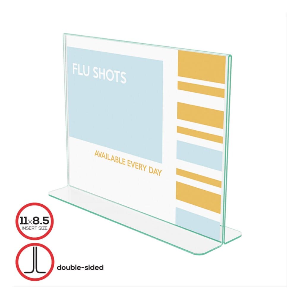 Deflecto ZO-G7204736 Sign HolderAcrylic11 x 8.5Clear 5991890
