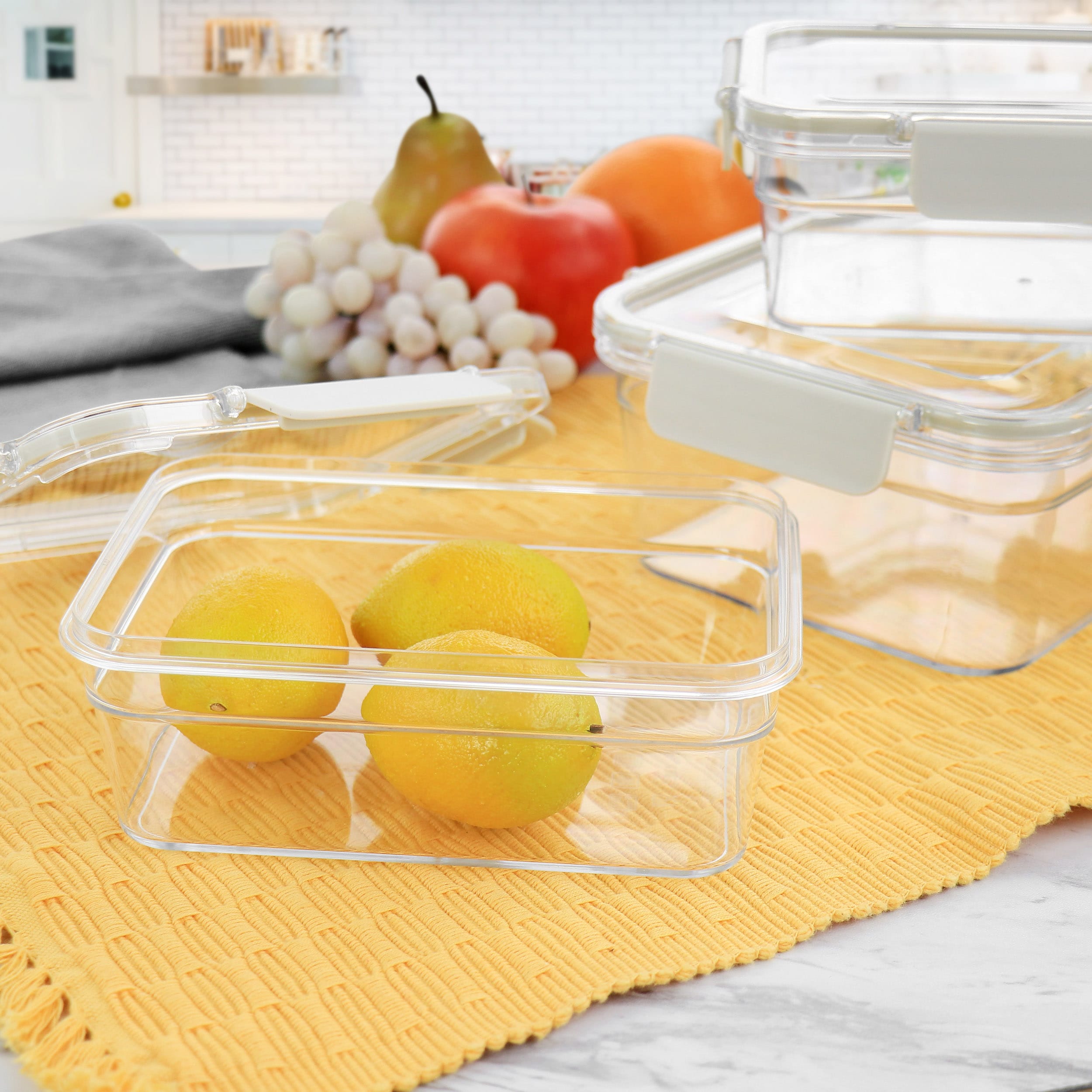 Martha Stewart 6-Pack Multisize Glass BPA-Free Reusable Food