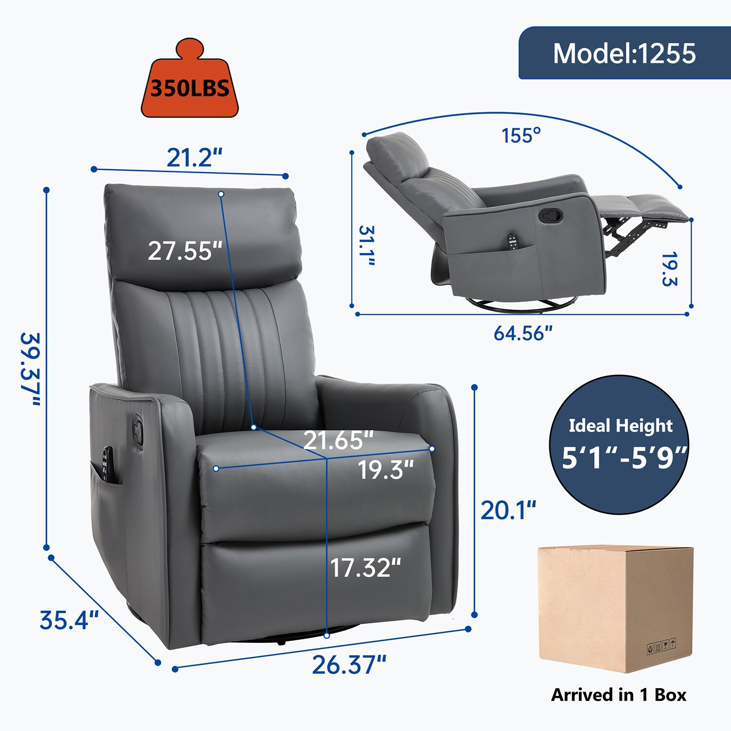 GZMR GZ-HSE06W recliners - View #8