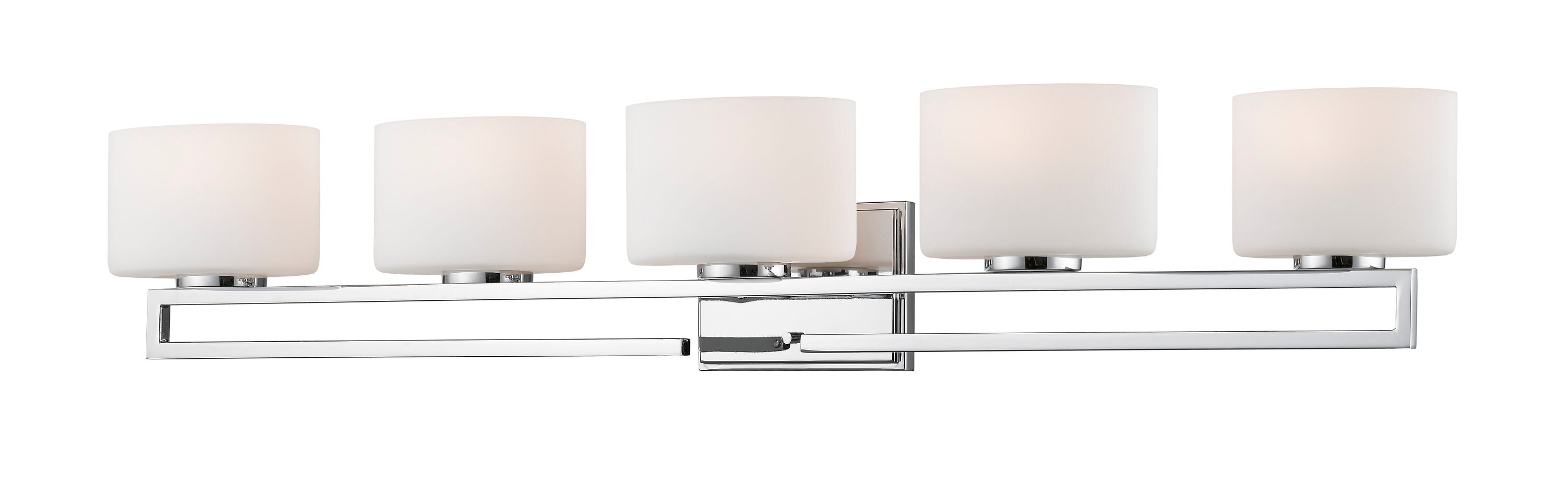 Z-Lite 335-5V-CH-LED Privet 41.38-in 5-Light Chrome LED Transitional Vanity Light