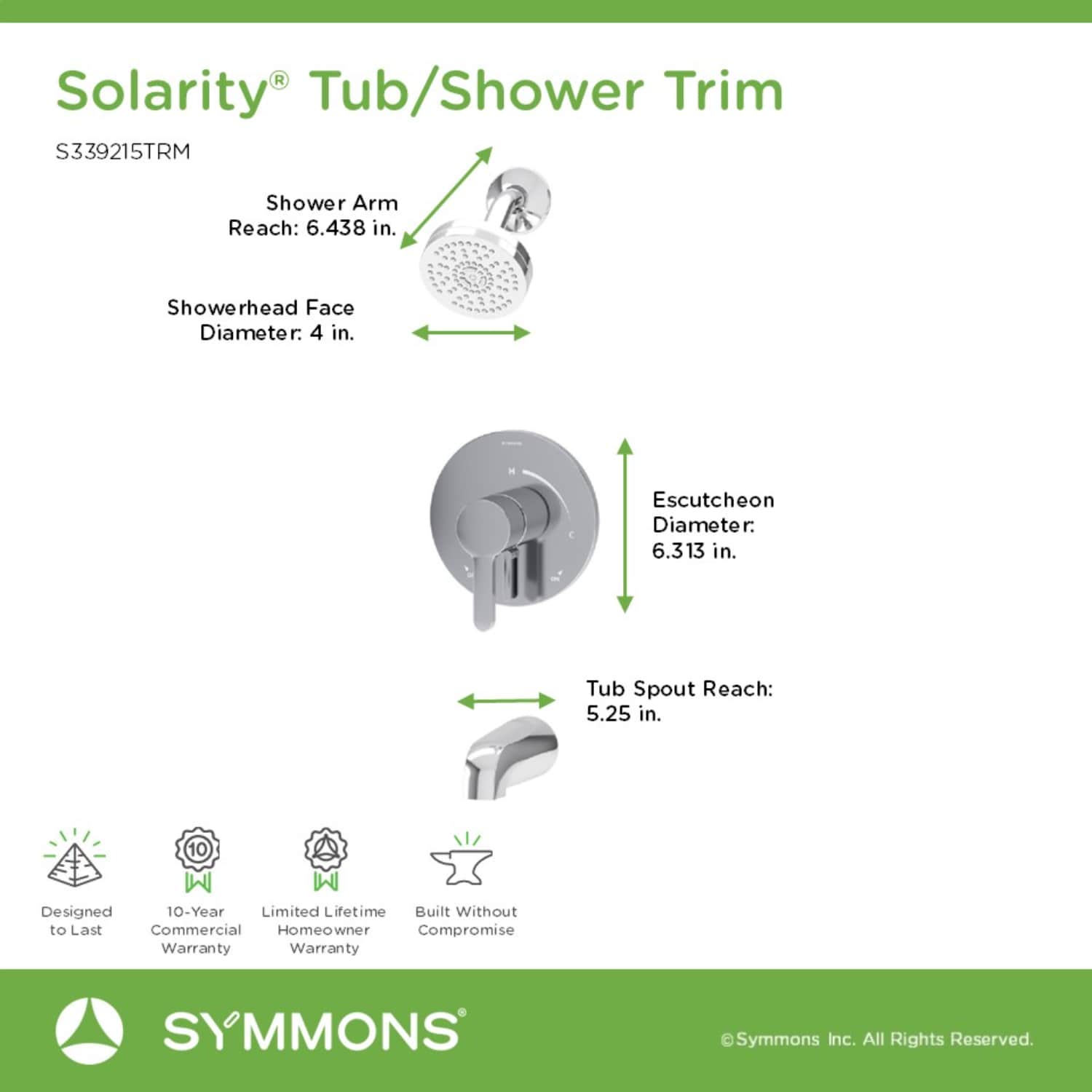 Symmons S339215TRM Tub-Shower-Faucets - View #2