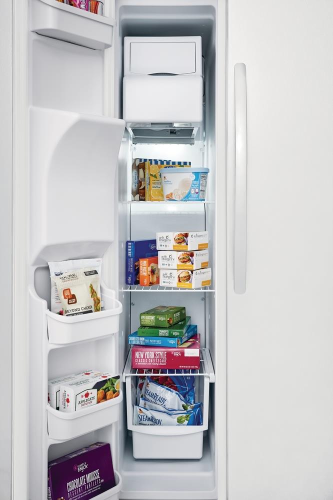 Frigidaire 22-cu ft Side-by-Side Refrigerator with Ice Maker, Water and ...