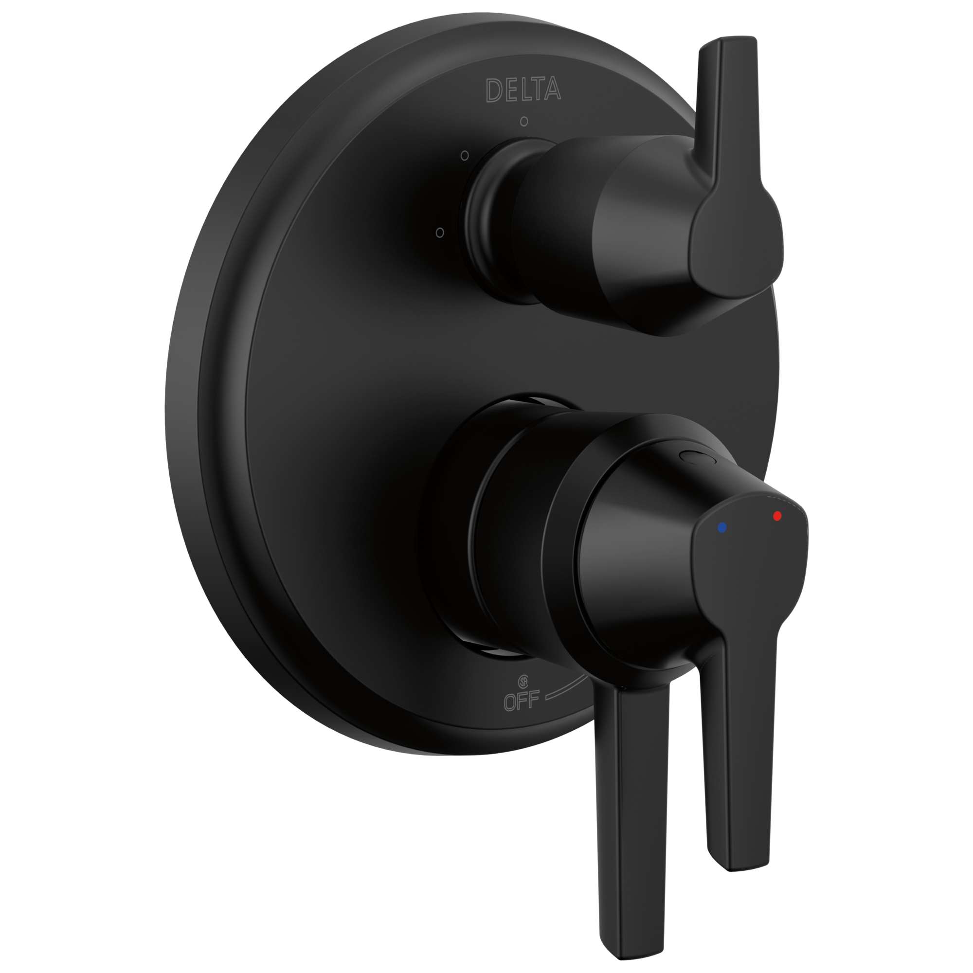 Delta Galeon Matte Black 3.875-in Bathtub Shower Diverter (0.5-in-id 