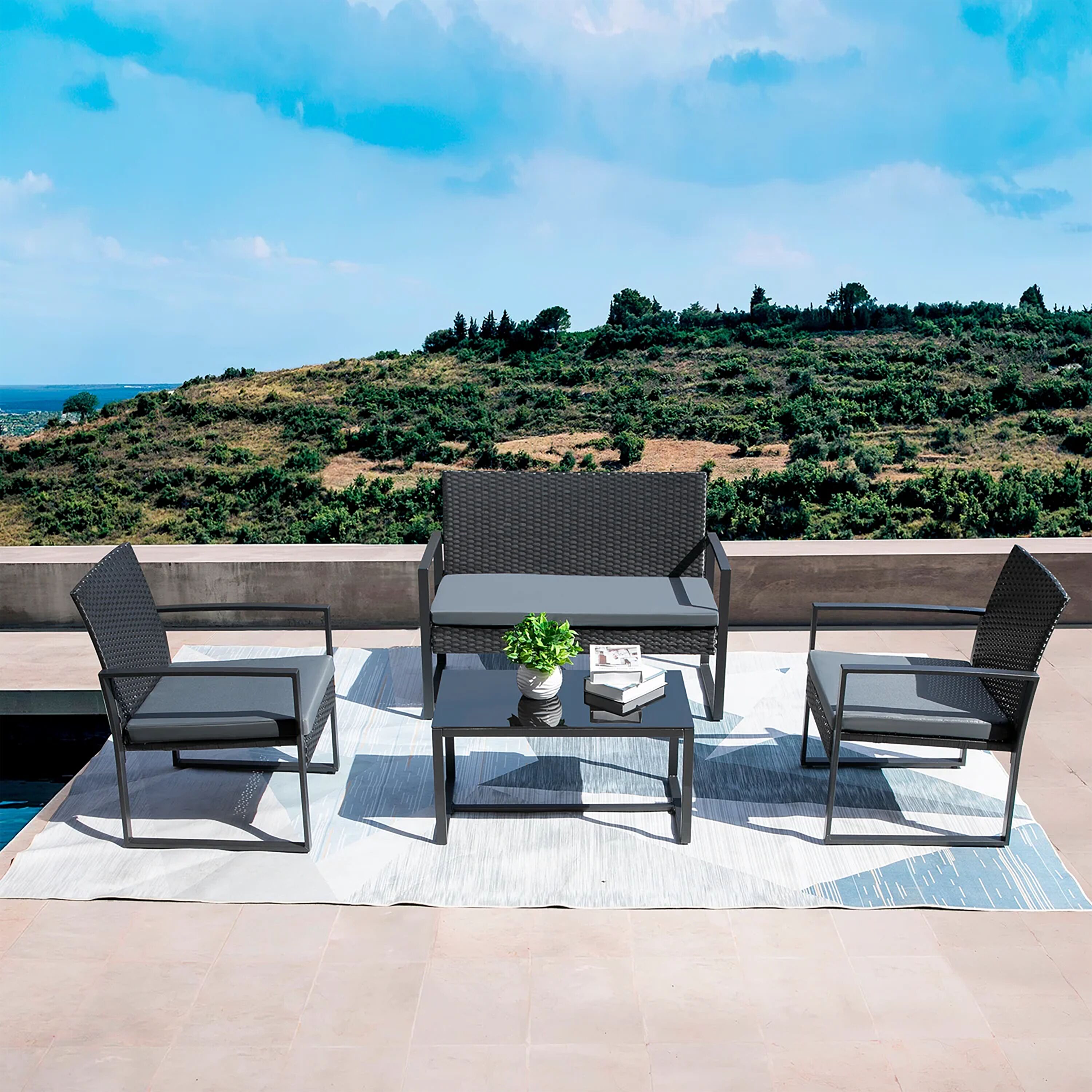 Vineego LS-LCRC814M40 Patio-Conversation-Sets - View #5