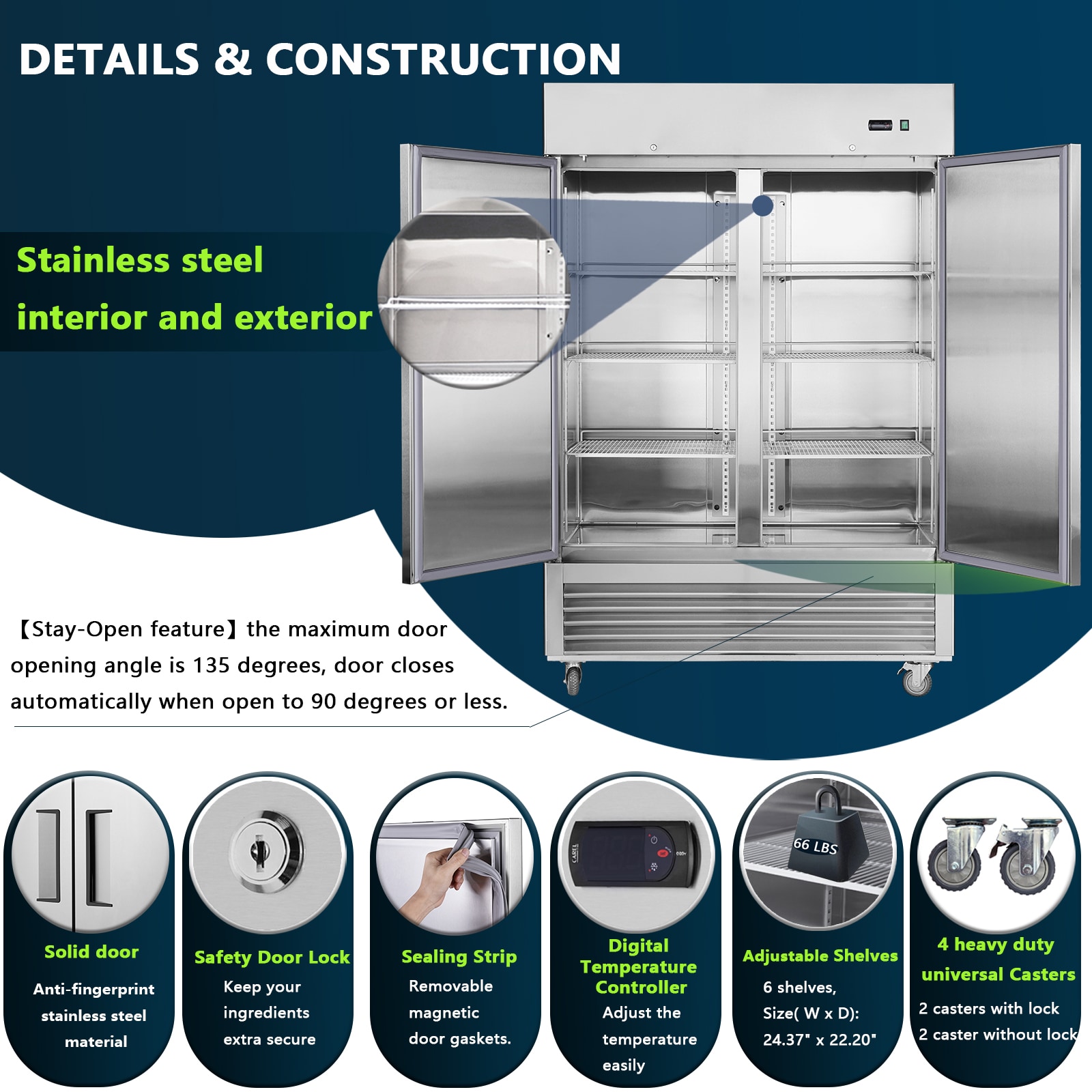 ModernLuxe L3P-N818P191848S Commercial-Freezers - View #3