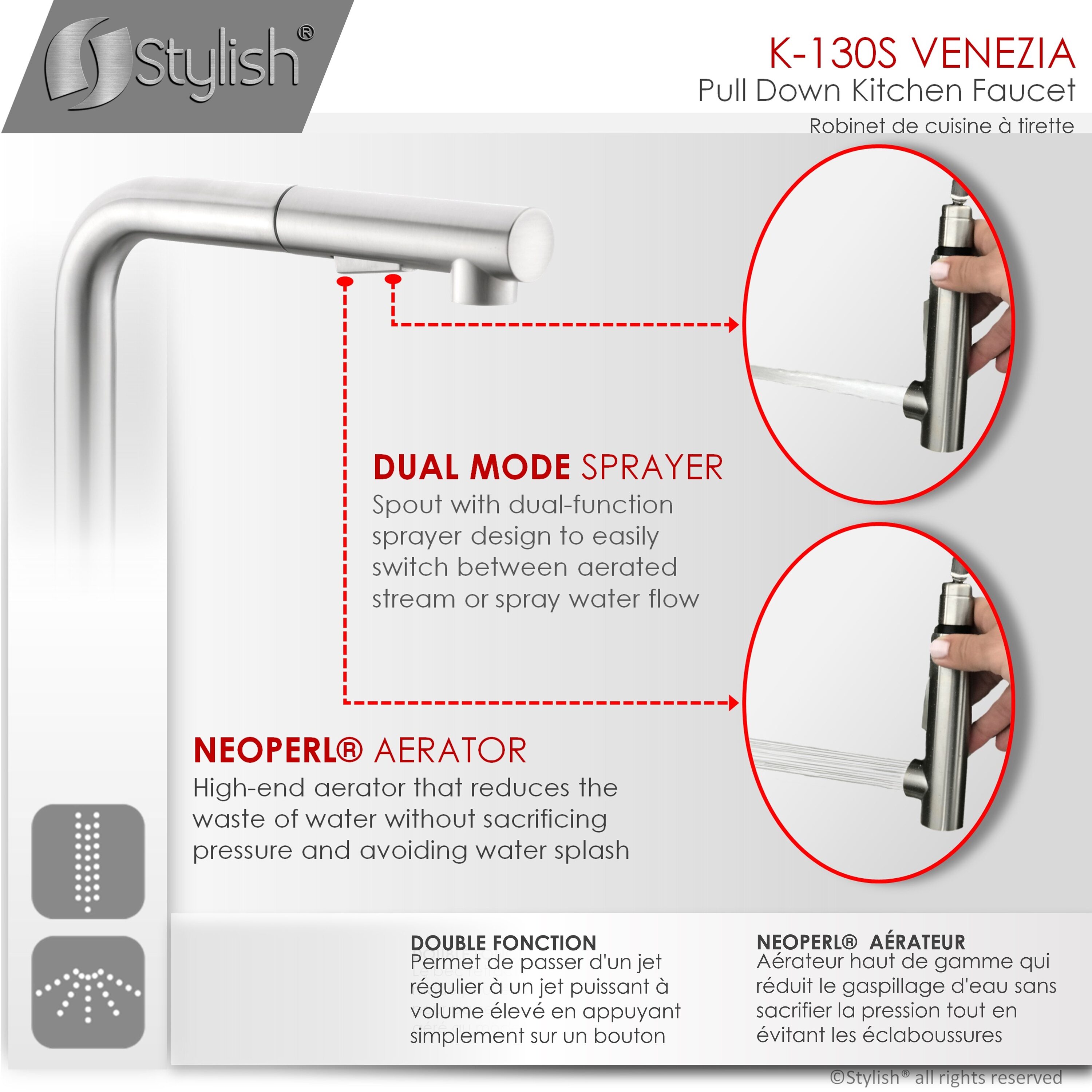 Stylish K130SS01S Kitchen-Faucets - View #6