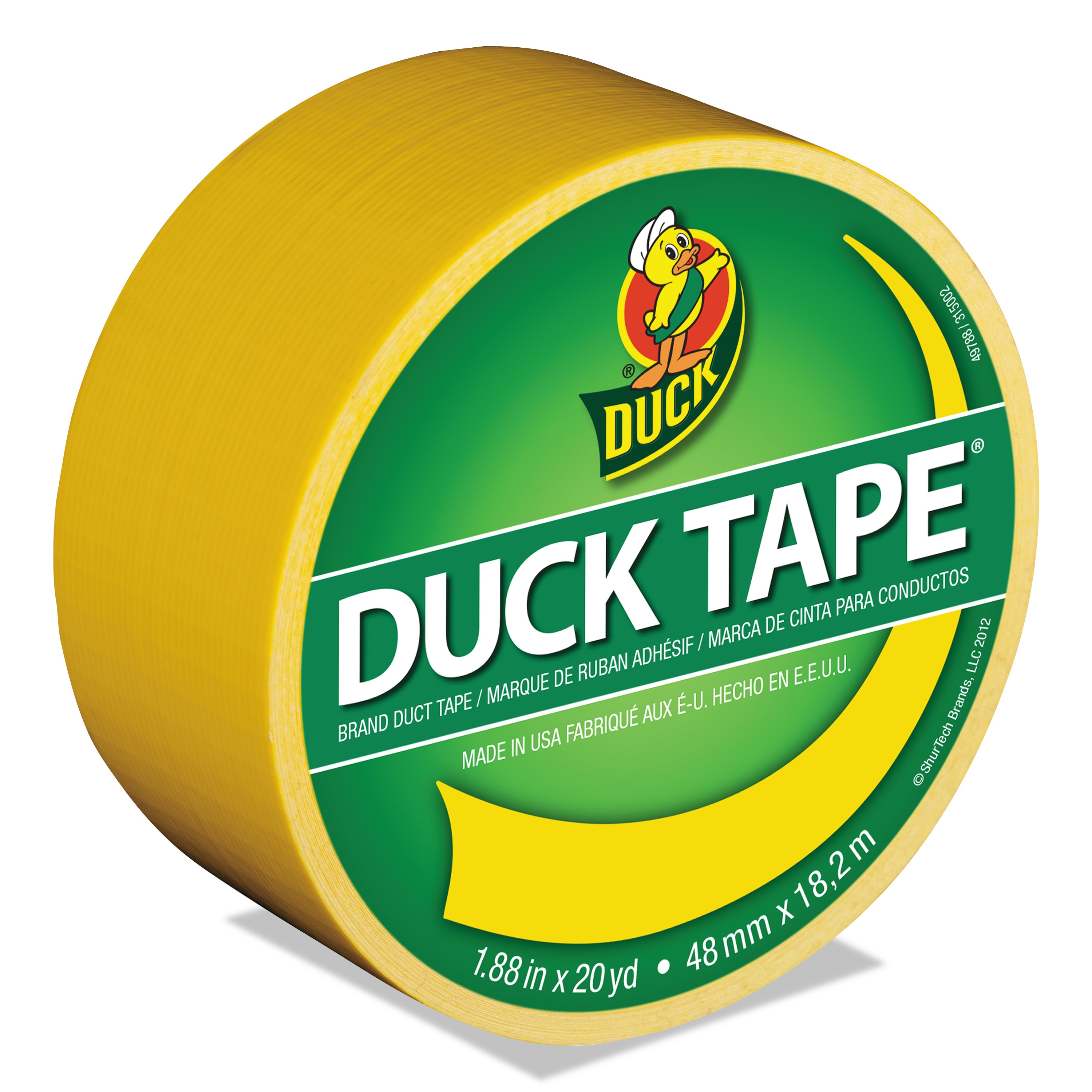 Duck Colored Duct Tape 3 Core 1.88 X 20 Yds Yellow #ESNDUC1304966