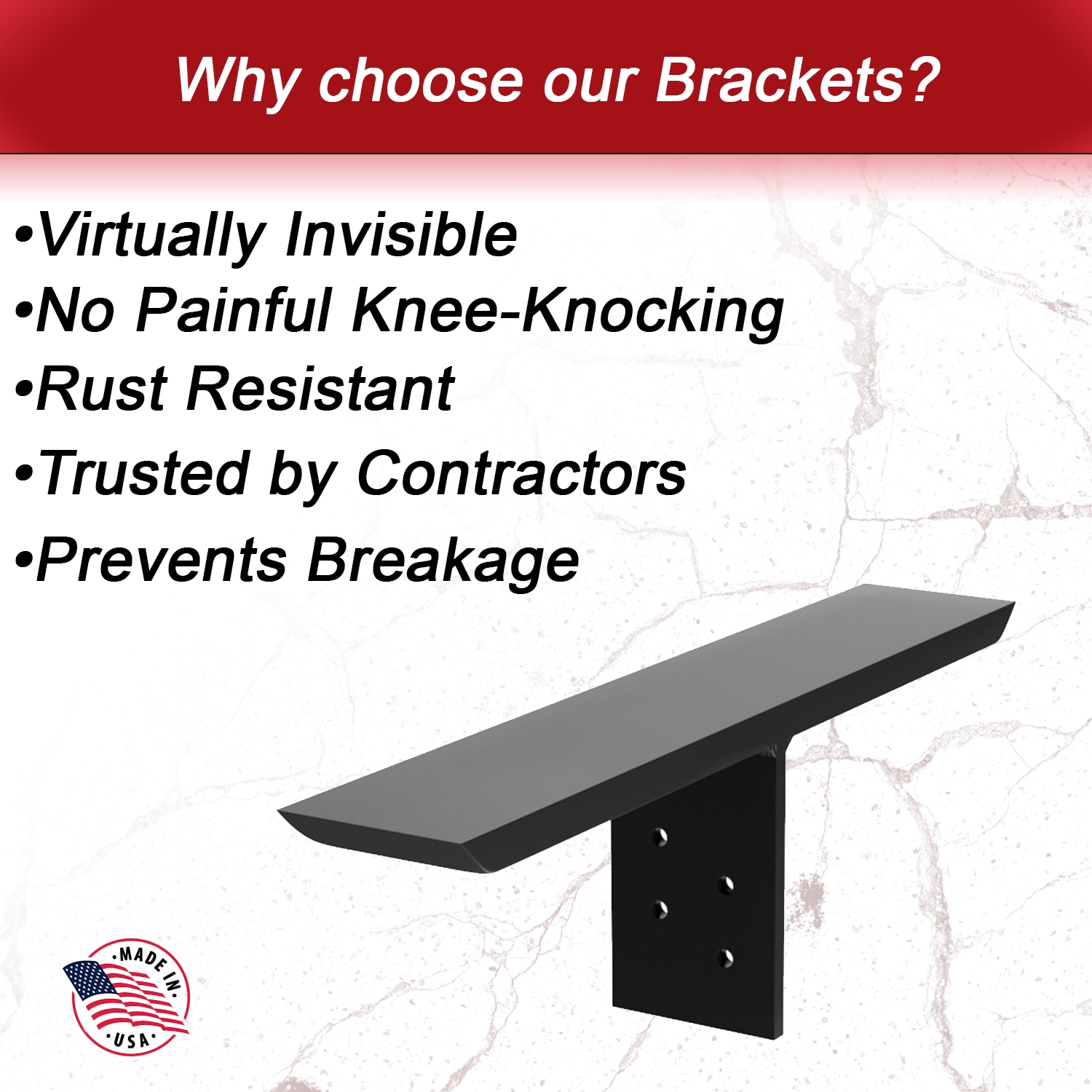 The Original Granite Bracket TB-24 Shelving-Hardware - View #2