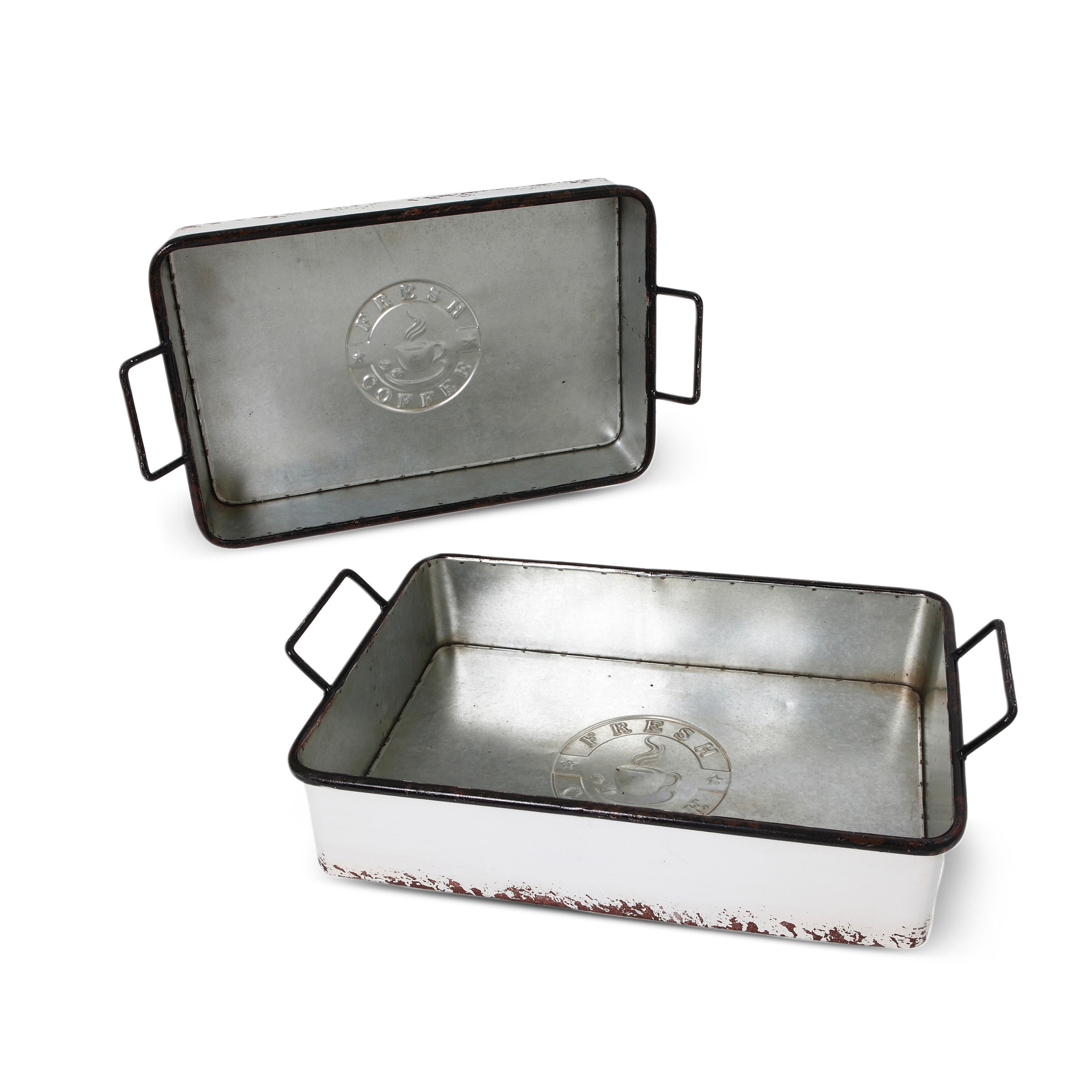 GIL 2385390HDEC Set of 2 Nesting Metal Trays