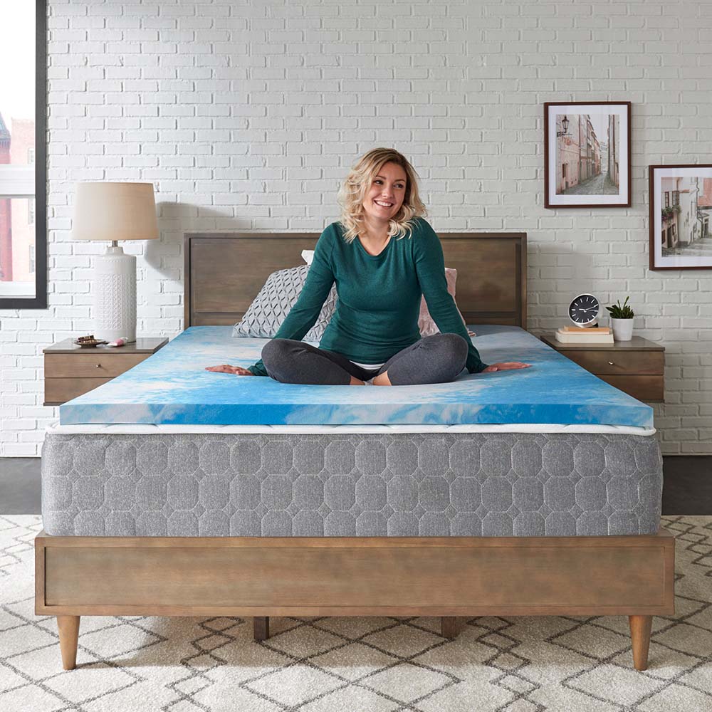 Sealy 2-in D Memory Foam Queen Hypoallergenic Mattress Topper F02-00222 ...