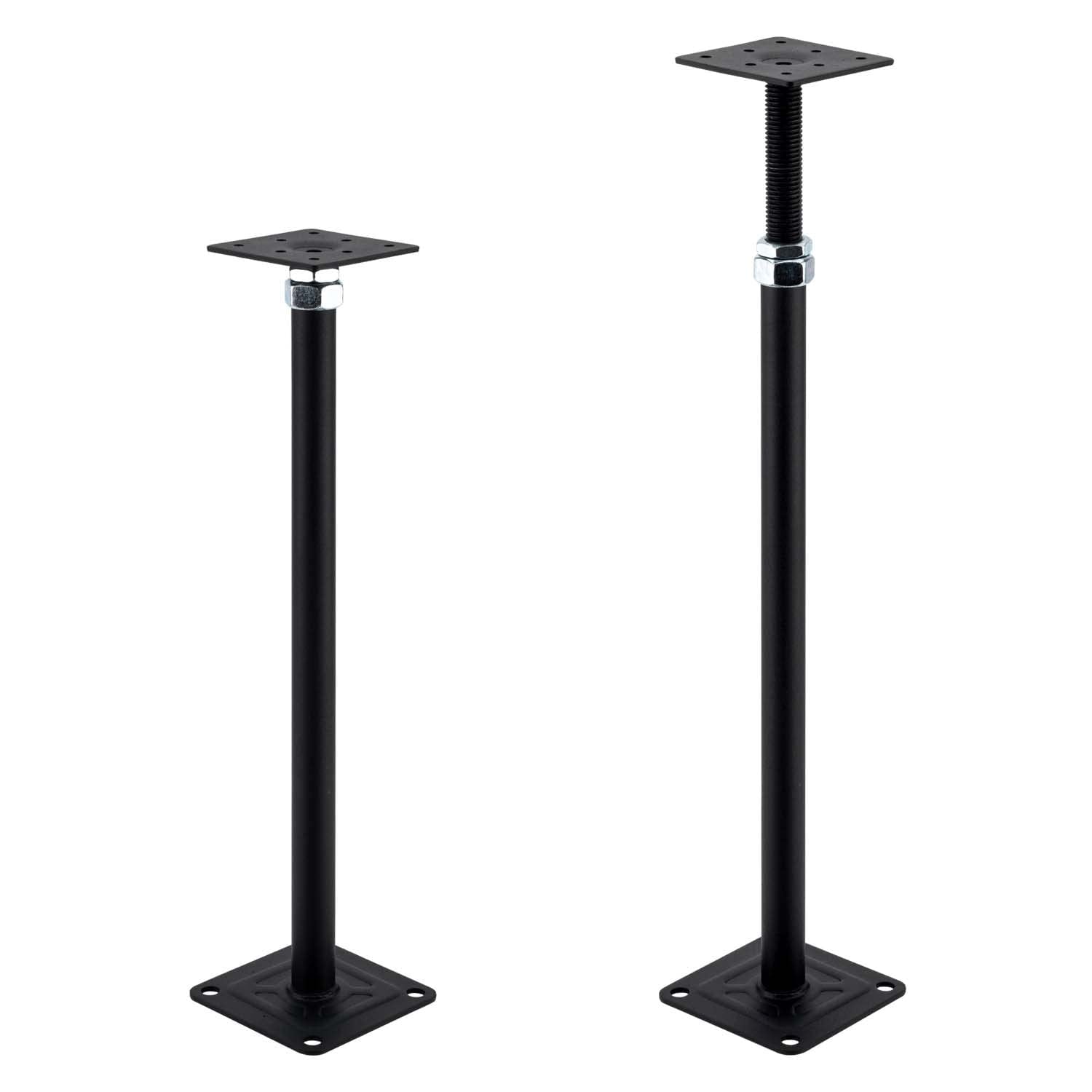 Etokfoks  mini screw jack set 2 pack 17 to 21 in adjustable telescoping floor jacks with plug in design and safety lock set screw for stairs