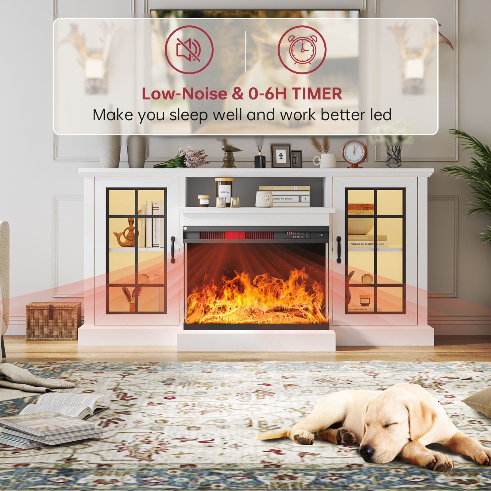 AOXUN H21022WH+H20022 Electric-Fireplaces - View #4