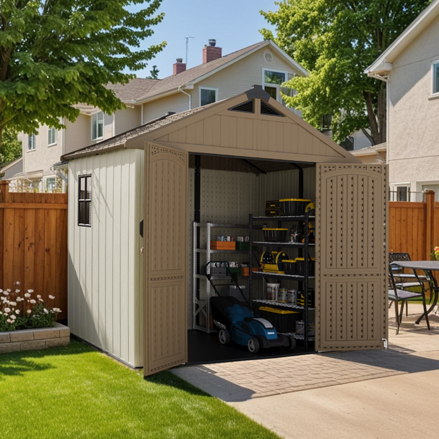 Patiowell WES-0404-86BN Vinyl-Resin-Storage-Buildings - View #3
