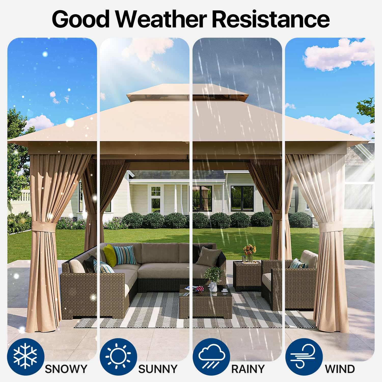 Sunmthink GBSM50E43 Wood-Resin-Gazebos - View #8