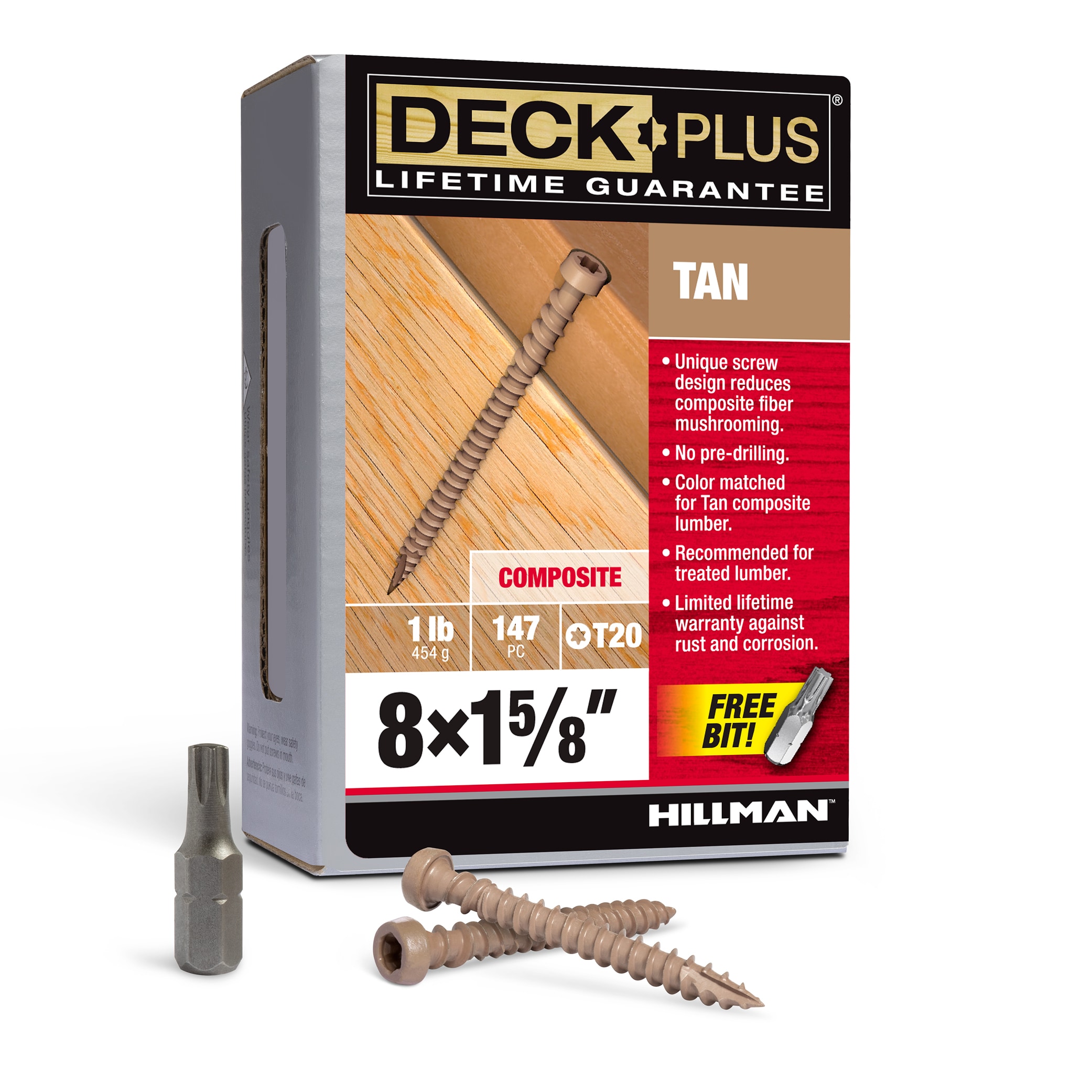 Deck Plus 48450 #8 x 1-5/8-in Composite Deck Screws ( 147 -Per Box )
