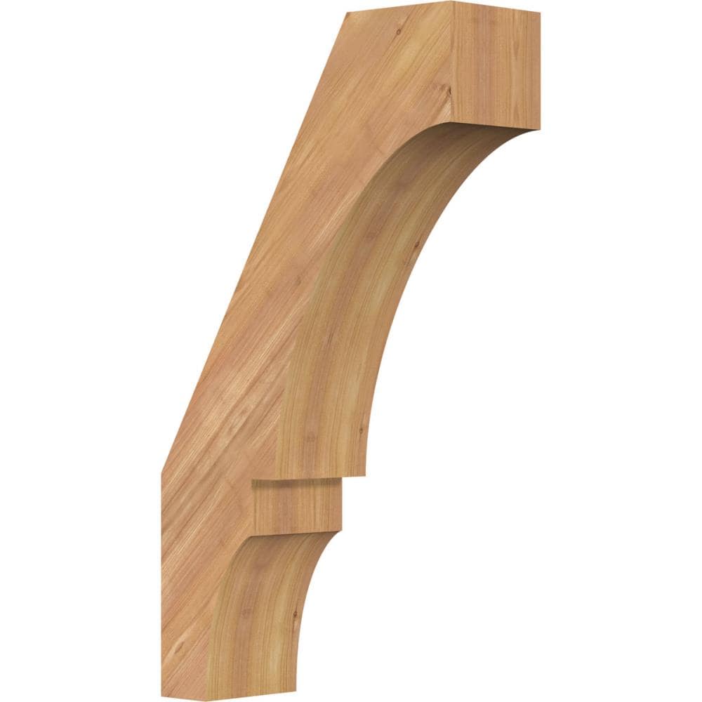 Ekena Millwork BRC06X16X28BOA00SWR 5-1/2-in x 16-in x 28-in Western Red Cedar Unfinished Wood Balboa Smooth Knee Brace
