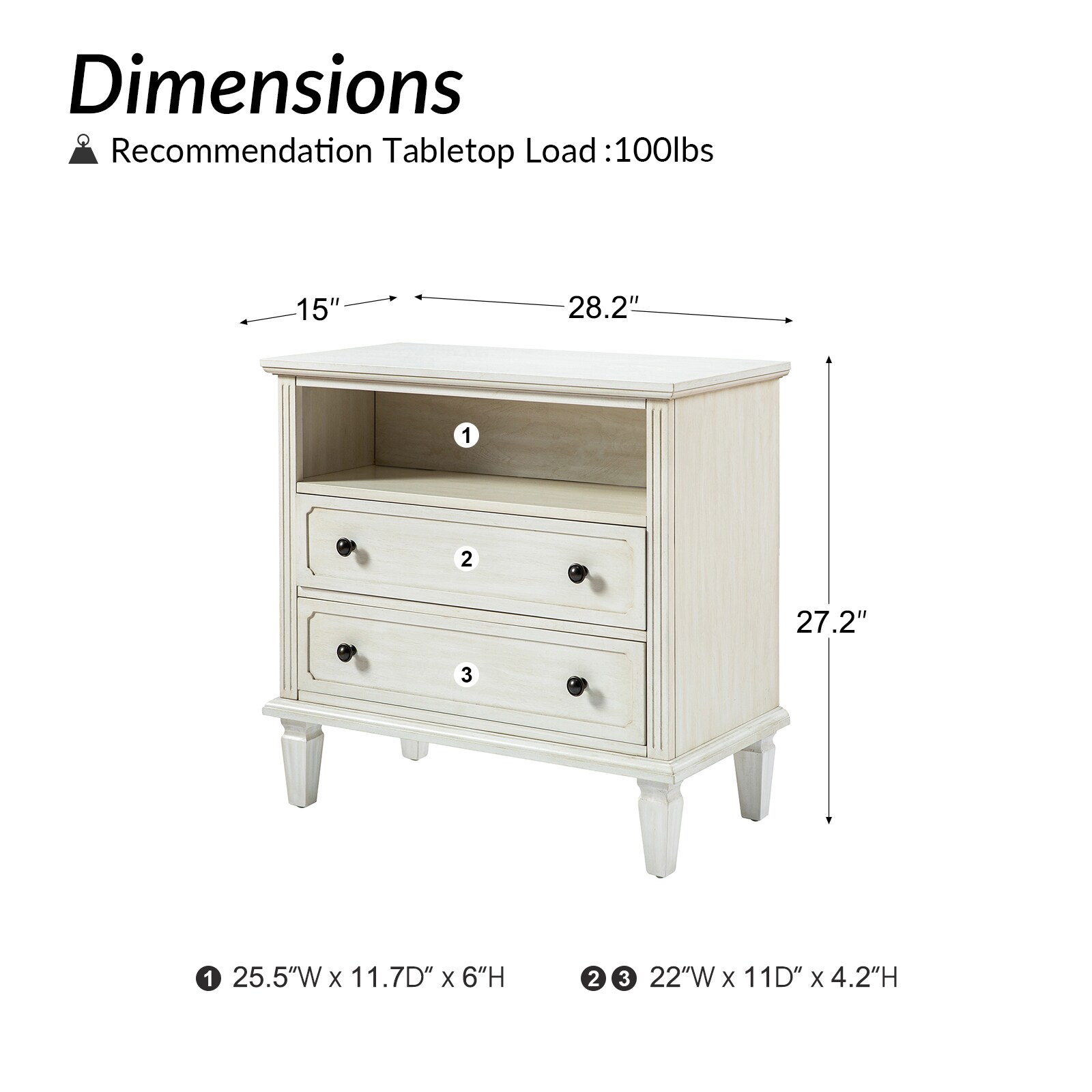 14 Karat Home NSJY0539-WTE nightstands - View #8