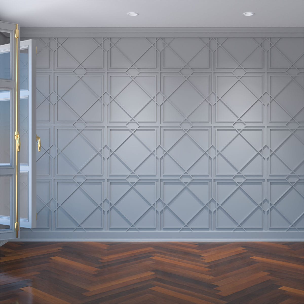 Ekena Millwork WALP24X24KWA 23-3/8-in x 23-3/8-in Smooth Paintable/Stainable White PVC Fretwork Wall Panel ( 3.79 )