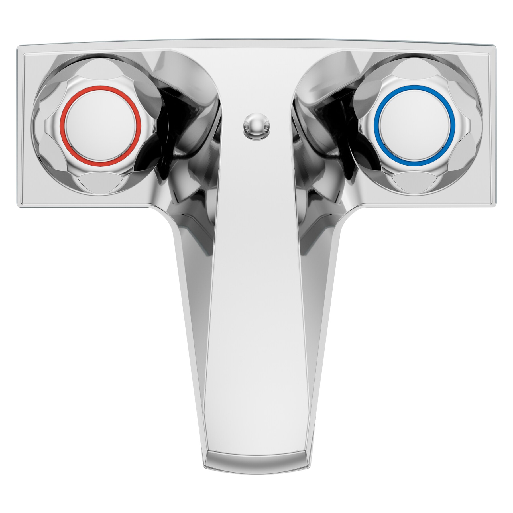 Polished Chrome 4-Inch Centerset Bathroom Faucet with Dual Handles