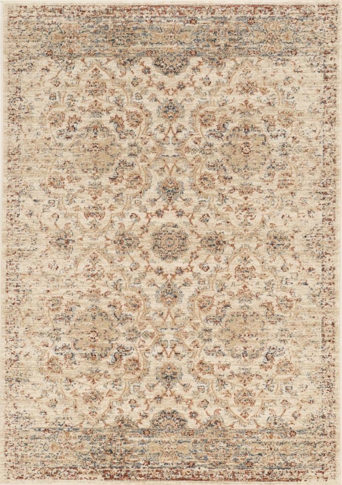 KAS Rugs SEI947753X77 Seville 5 x 8 Ivory Indoor Medallion French Country Area Rug