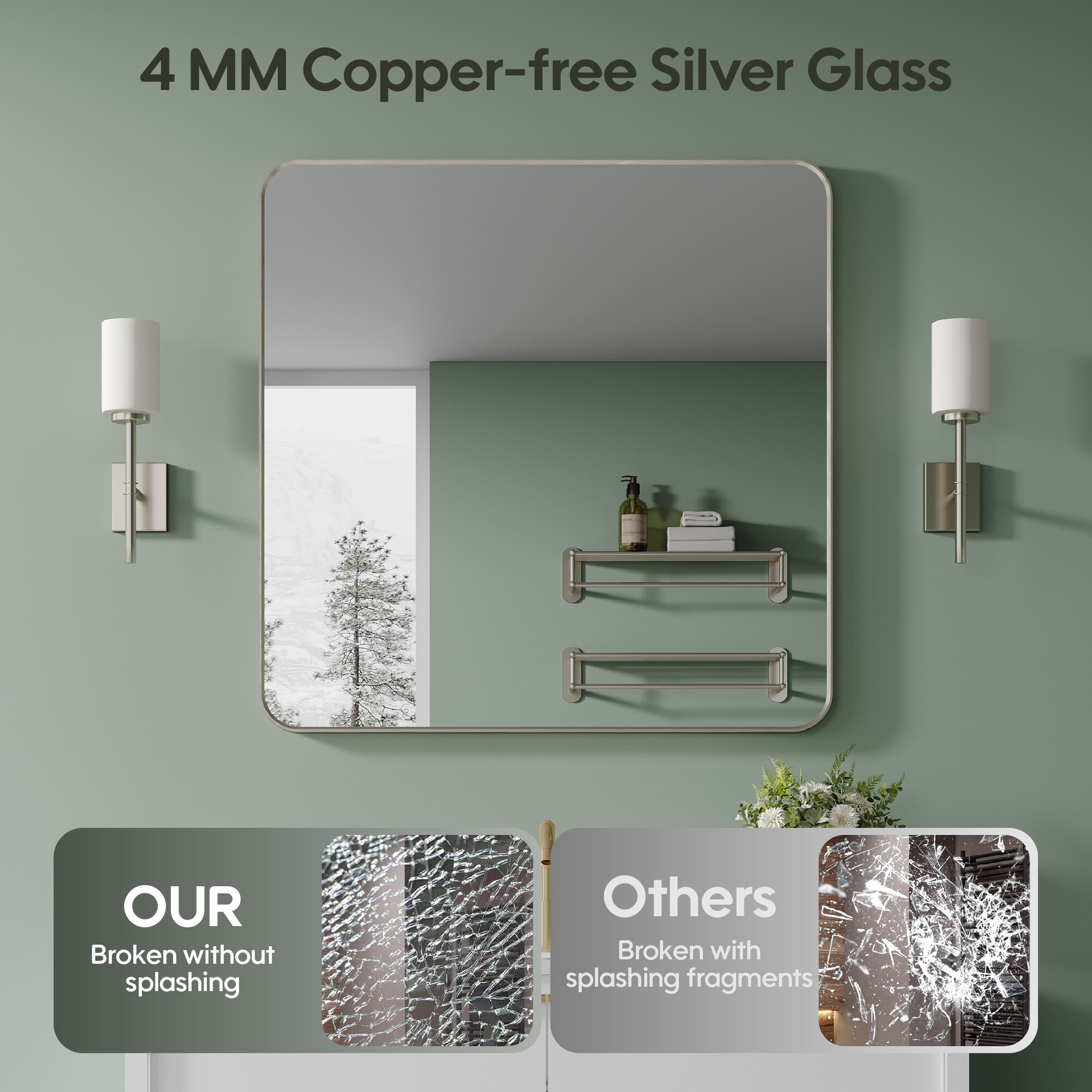 Forclover TAK-MCSA1620 Framed-Bath-Mirrors - View #5