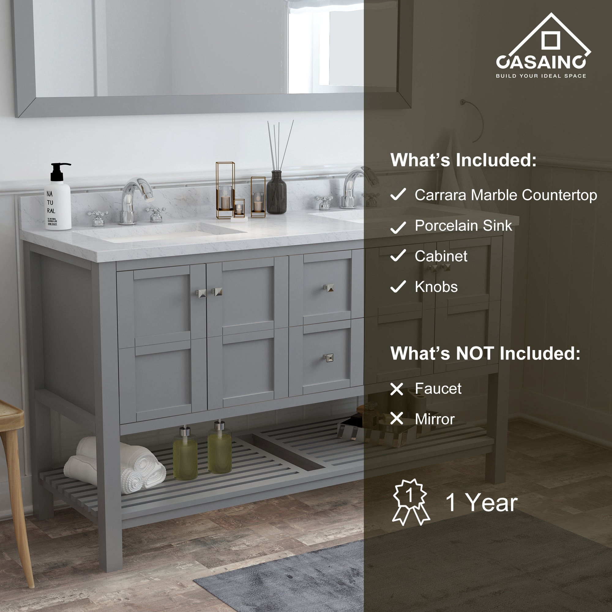 CASAINC MS-20060-CAB-GR-1 Bath-Vanity-Combo - View #2