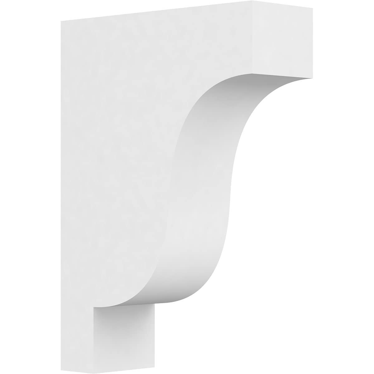 Ekena Millwork CORP03X10X14NEW 3-in x 10-in x 14-in Standard newport Unfinished White PVC Paintable Corbel