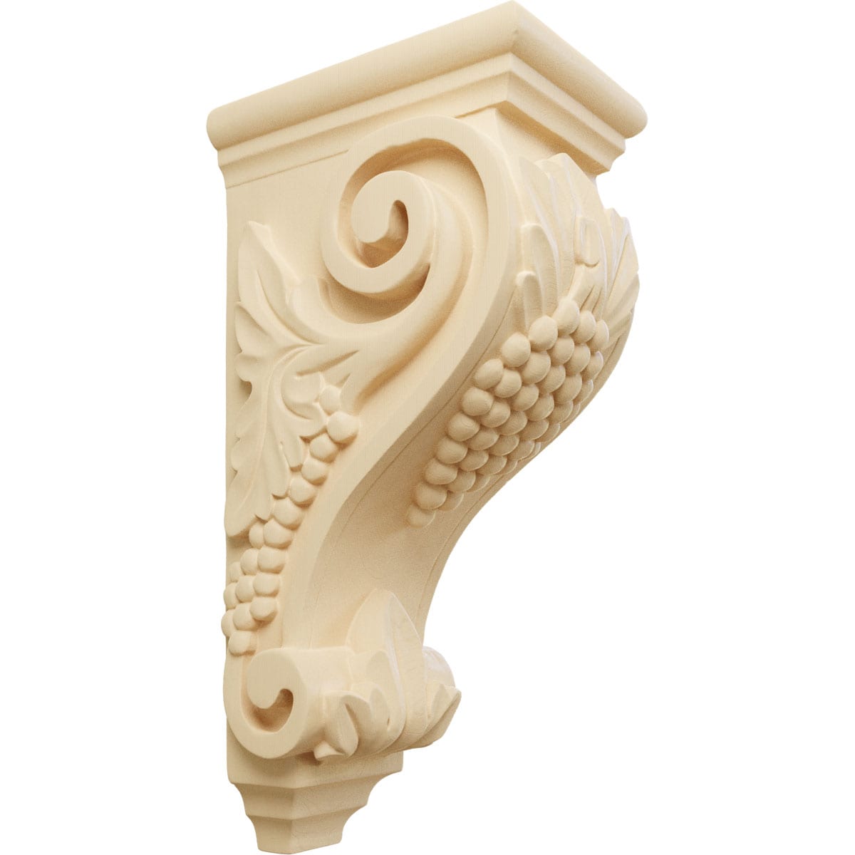 Ekena Millwork CORW05X07X14GRMA 5-in x 7.0-in x 14-in Unfinished Maple Wood Paintable/Stainable Corbel