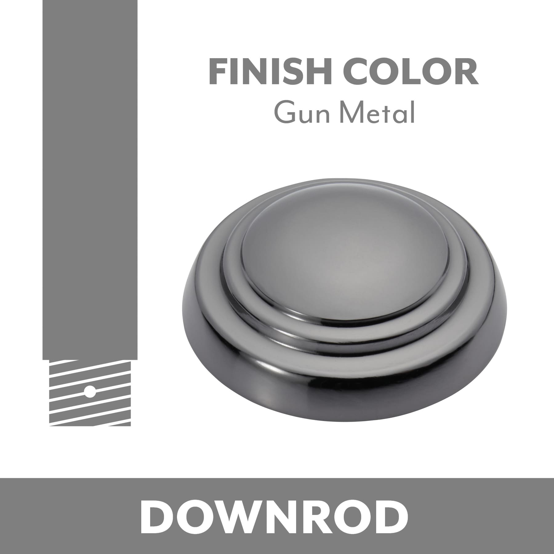 Minka Aire DR560-GM Aire 60-in Gun Metal Steel Indoor Angle Mount Capable Ceiling Fan Downrod adapter Downrod