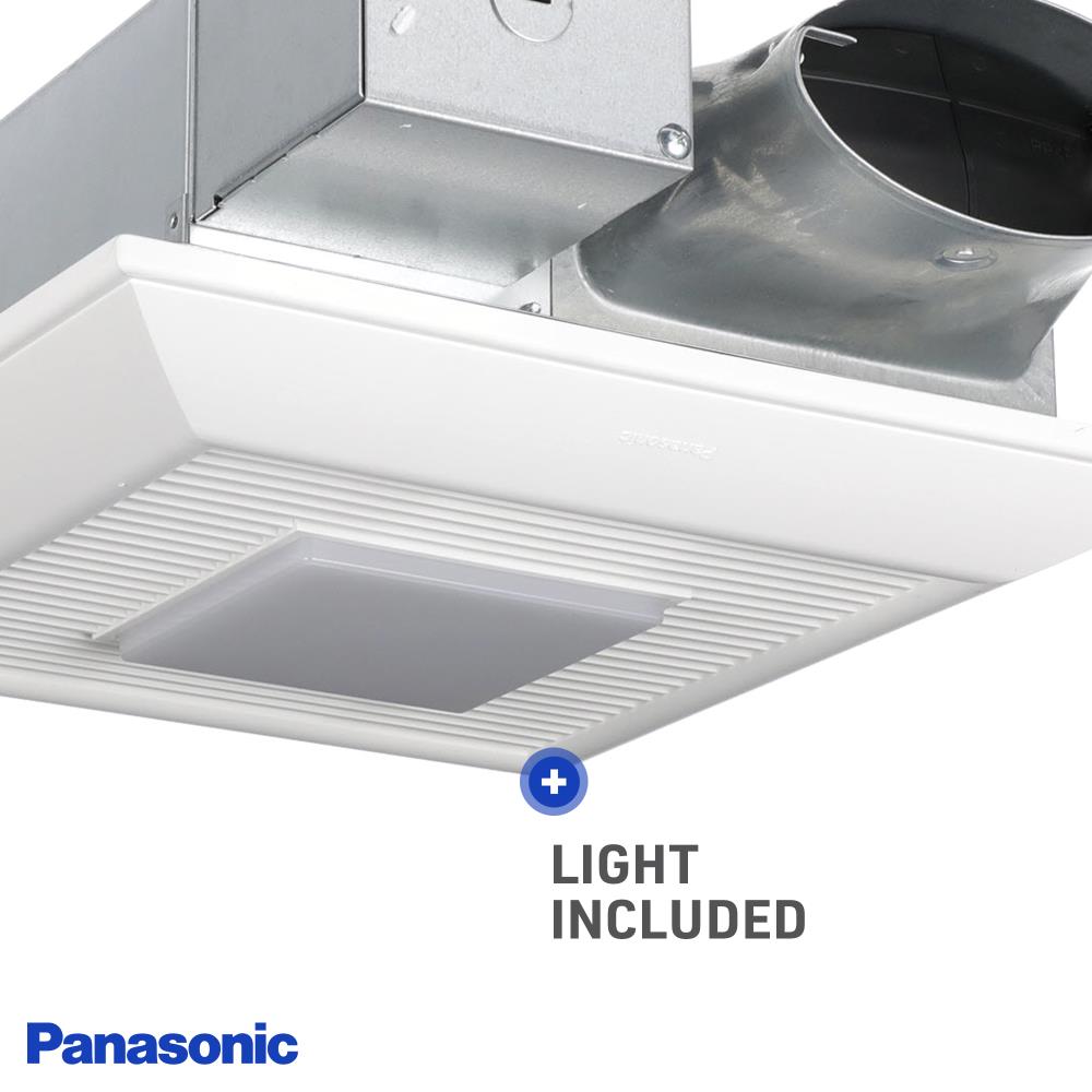 Panasonic WhisperValue 0.3-Sone 110-CFM White Lighted Bathroom Fan