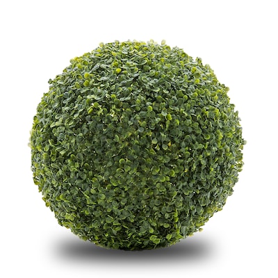 naturae decor 13-in Green Indoor or Outdoor Hanging Artificial Boxwood Plants Lowes.com