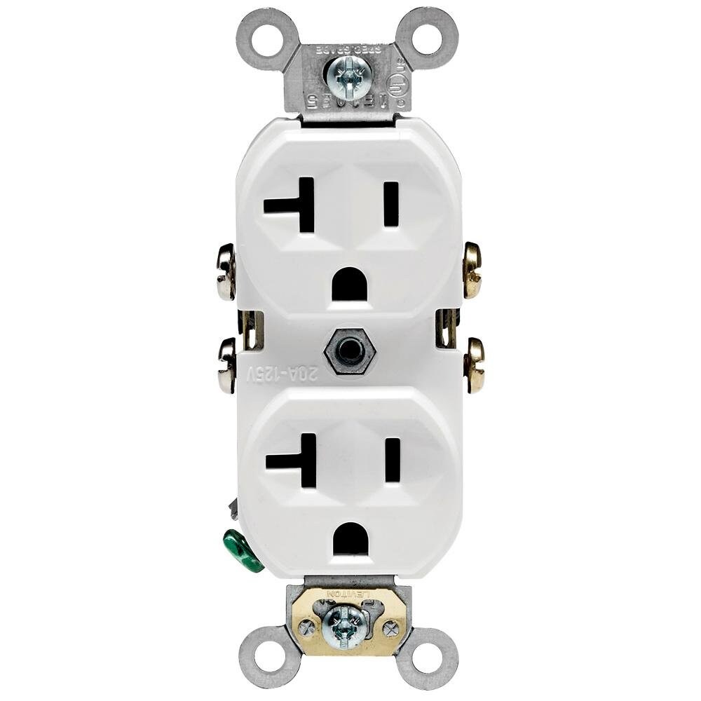 Leviton CBR20-00W receptacles - View #3
