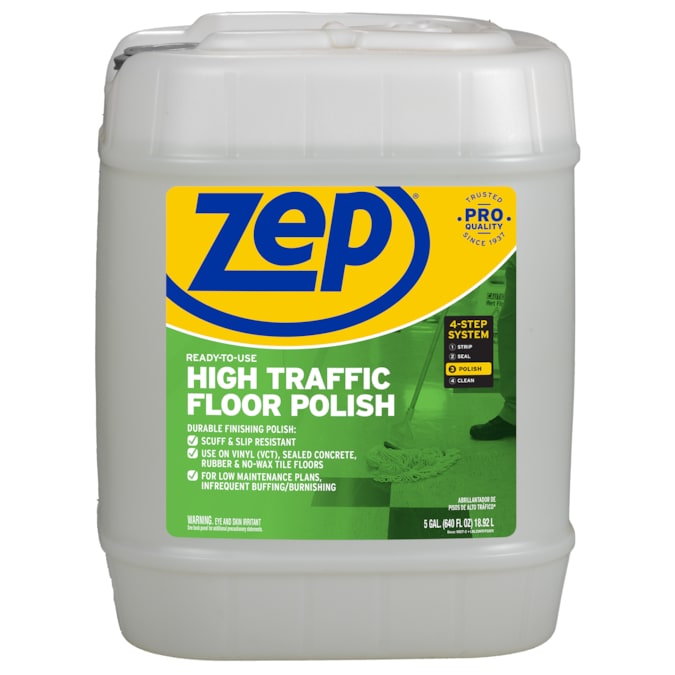 Zep High Traffic 5 Gallon Floor Polish, Vinyl Floor Polish