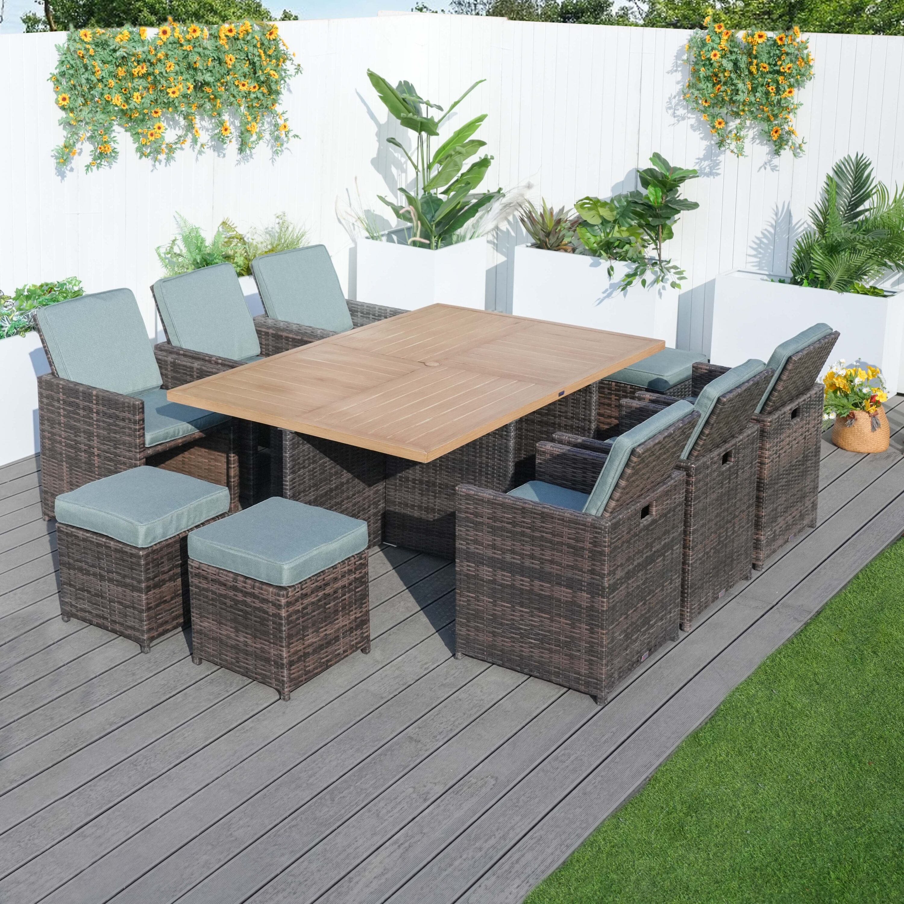 Direct Wicker DWD-3234BRA-CE Patio-Dining-Sets - View #3