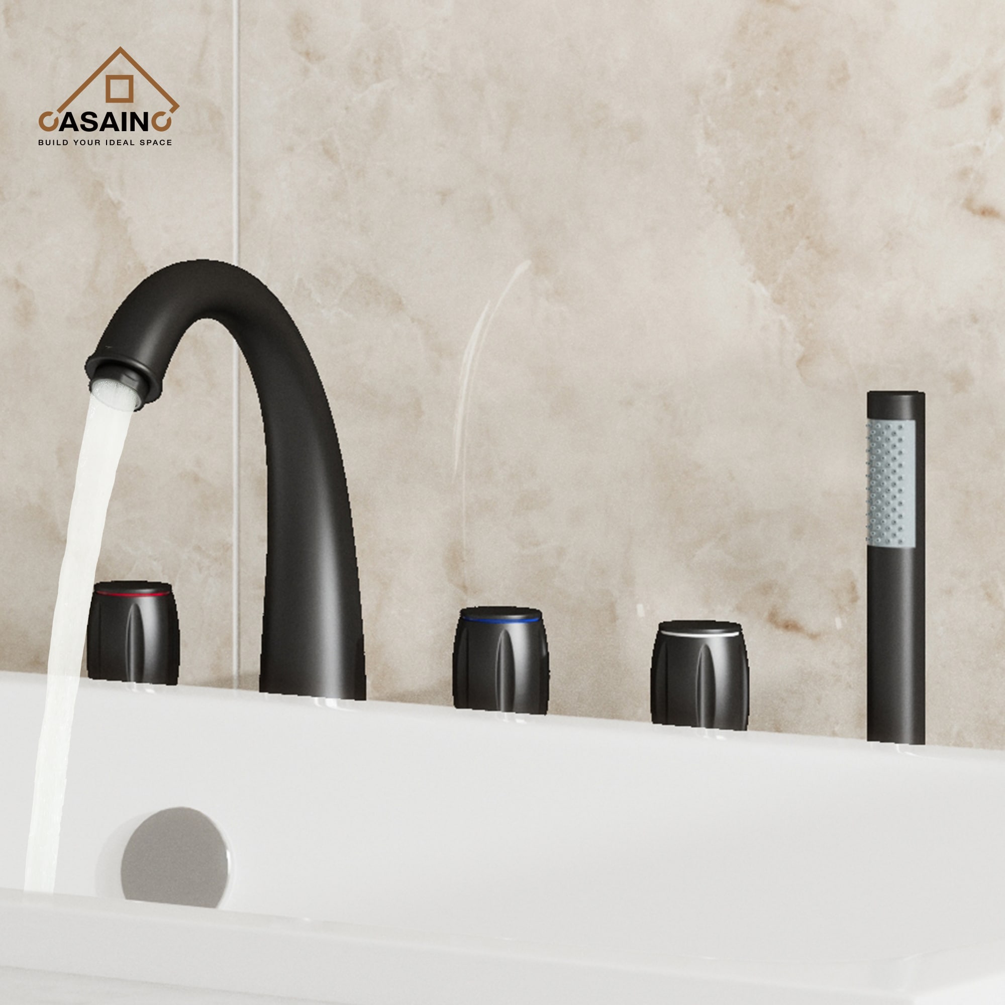 CASAINC KCLT0056-BN Roman-Tub-Faucets - View #3