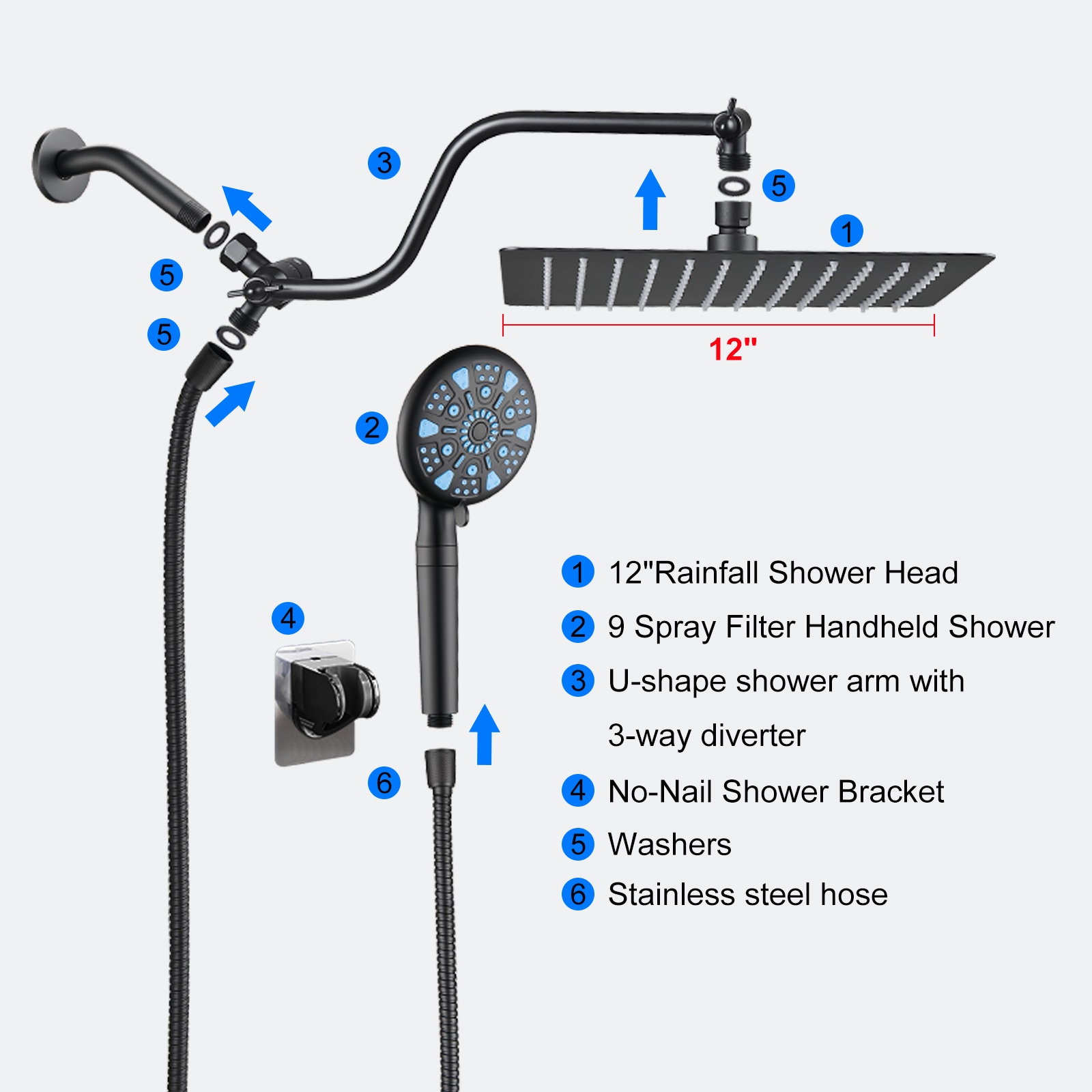 Cobbe LCHS0201B Fixed-Showerhead - View #5