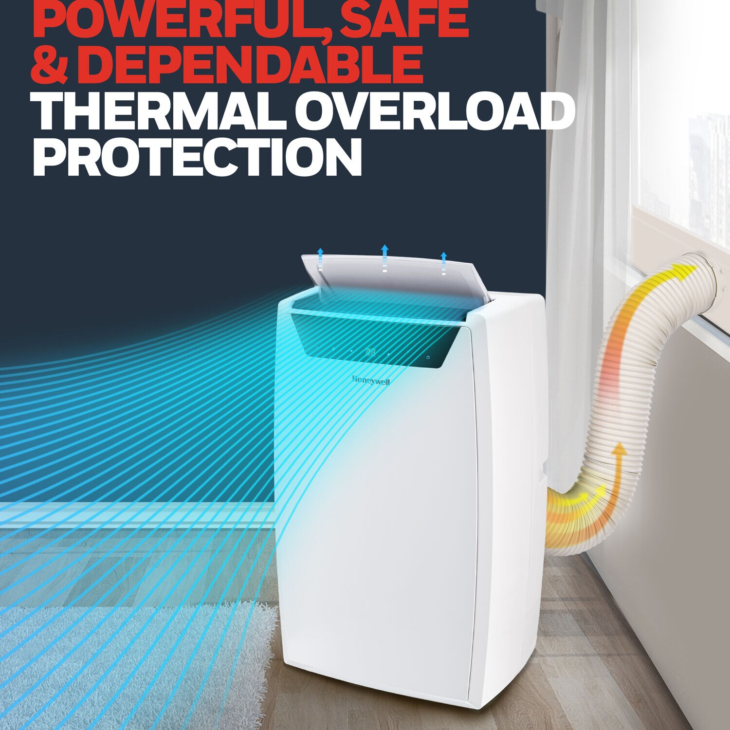 Honeywell 9000-BTU DOE (115-Volt) White Vented Portable Air