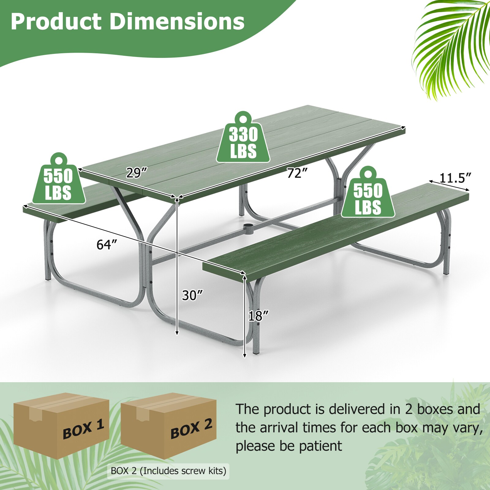 Forclover HBV-1266LS Picnic-Tables - View #10