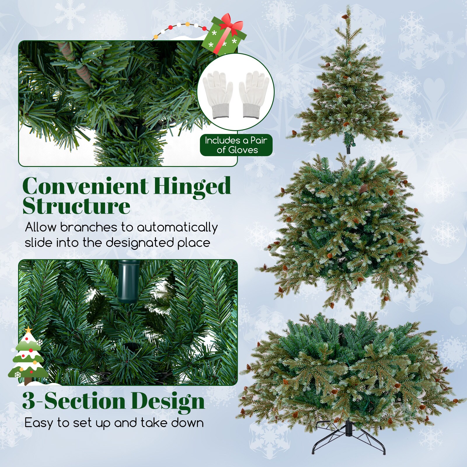 LIVIZA HYZ24823US Artificial-Christmas-Trees - View #6