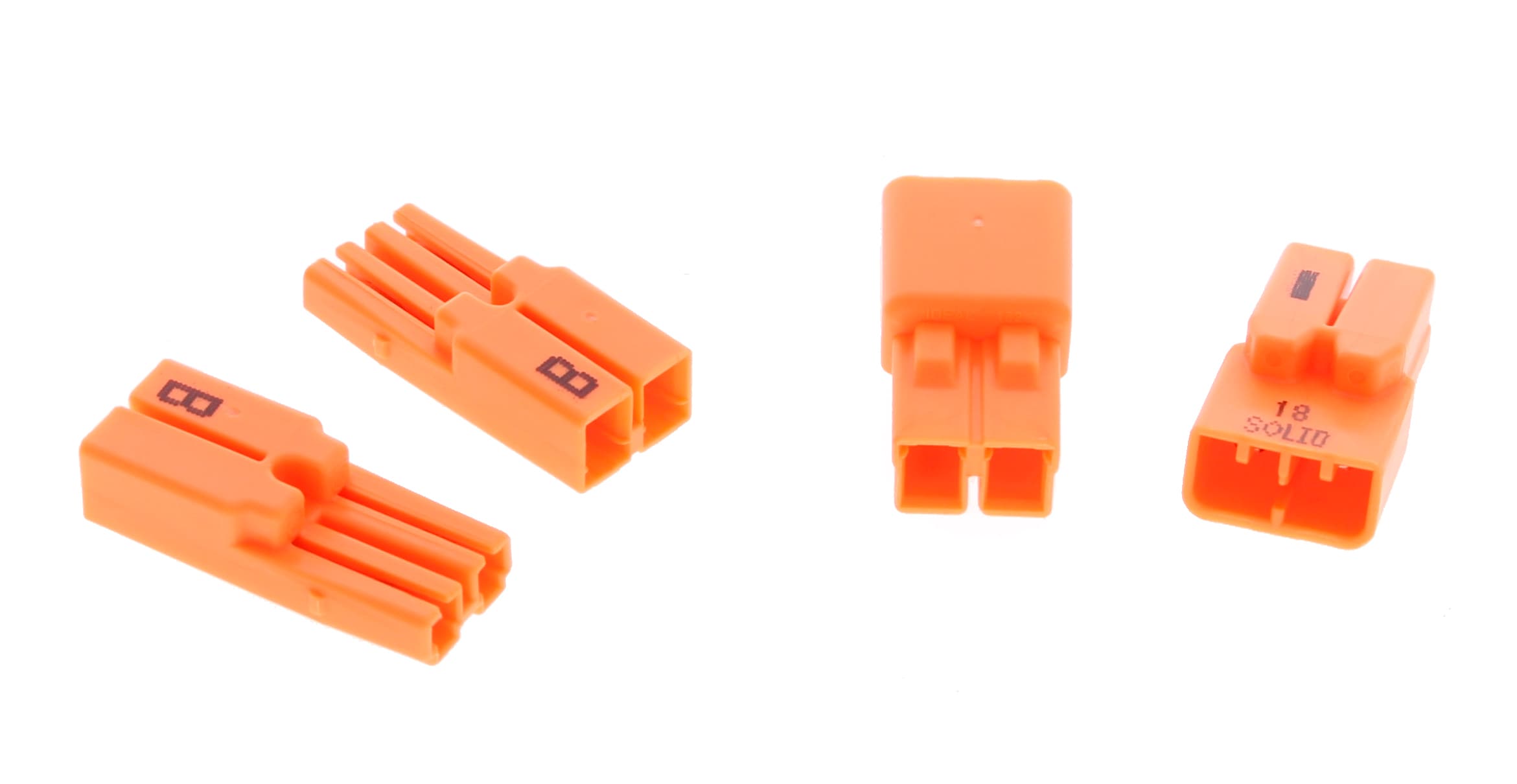 IDEAL Push-In Wire Connectors 2-Ports Orange (100-Pack)