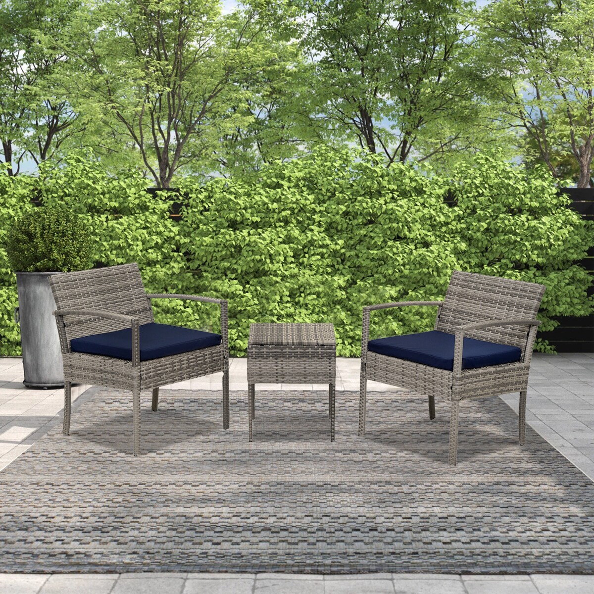 Kahomvis FRON-CQP0-ZWG Patio-Conversation-Sets - View #5